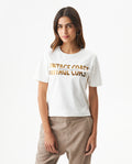 Women's Foil Accent T-shirt Slim Fit in Cotton