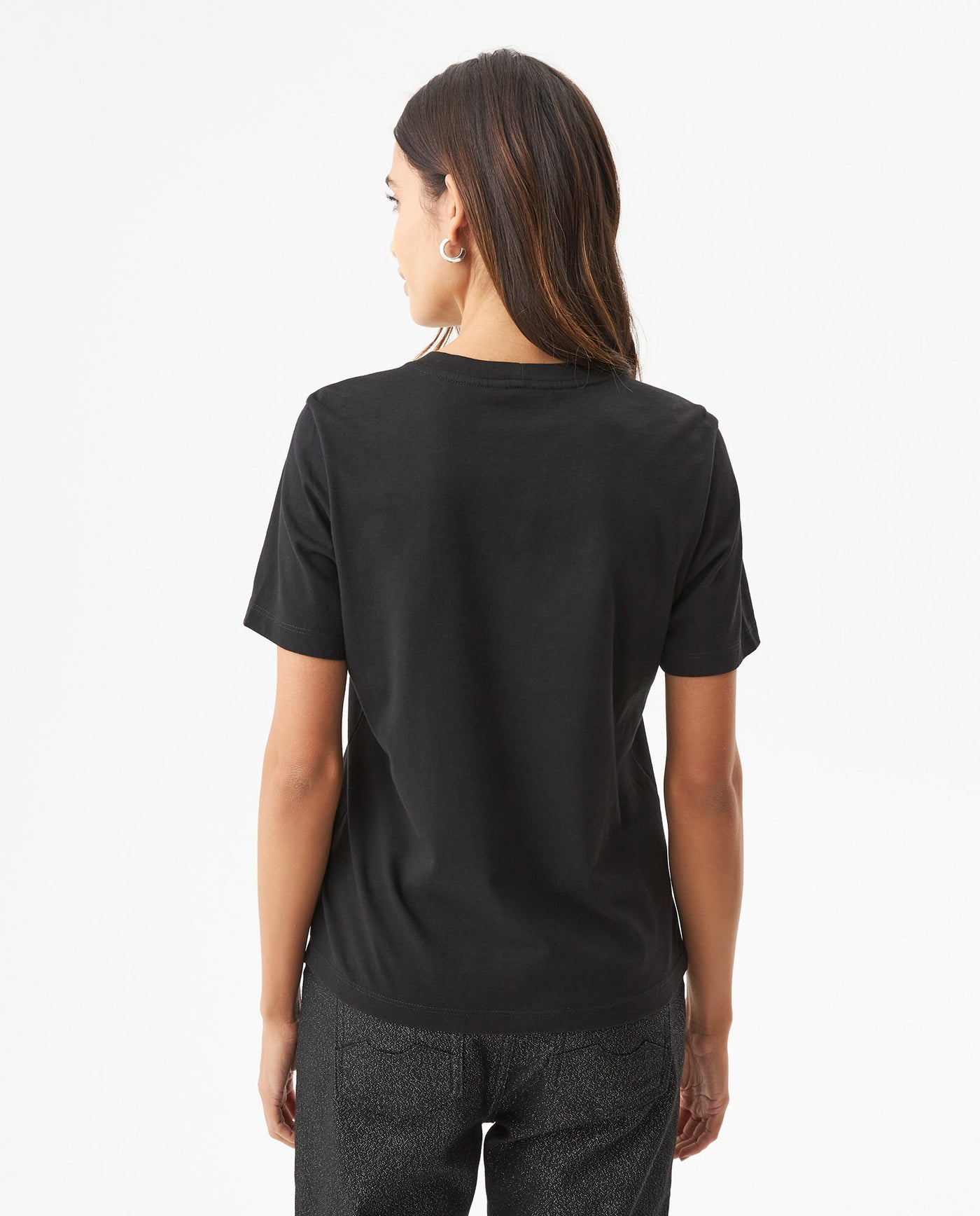 Women's Stone Accent Slim Fit T-shirt in Cotton Glow 63_709G022_NEG194007_6