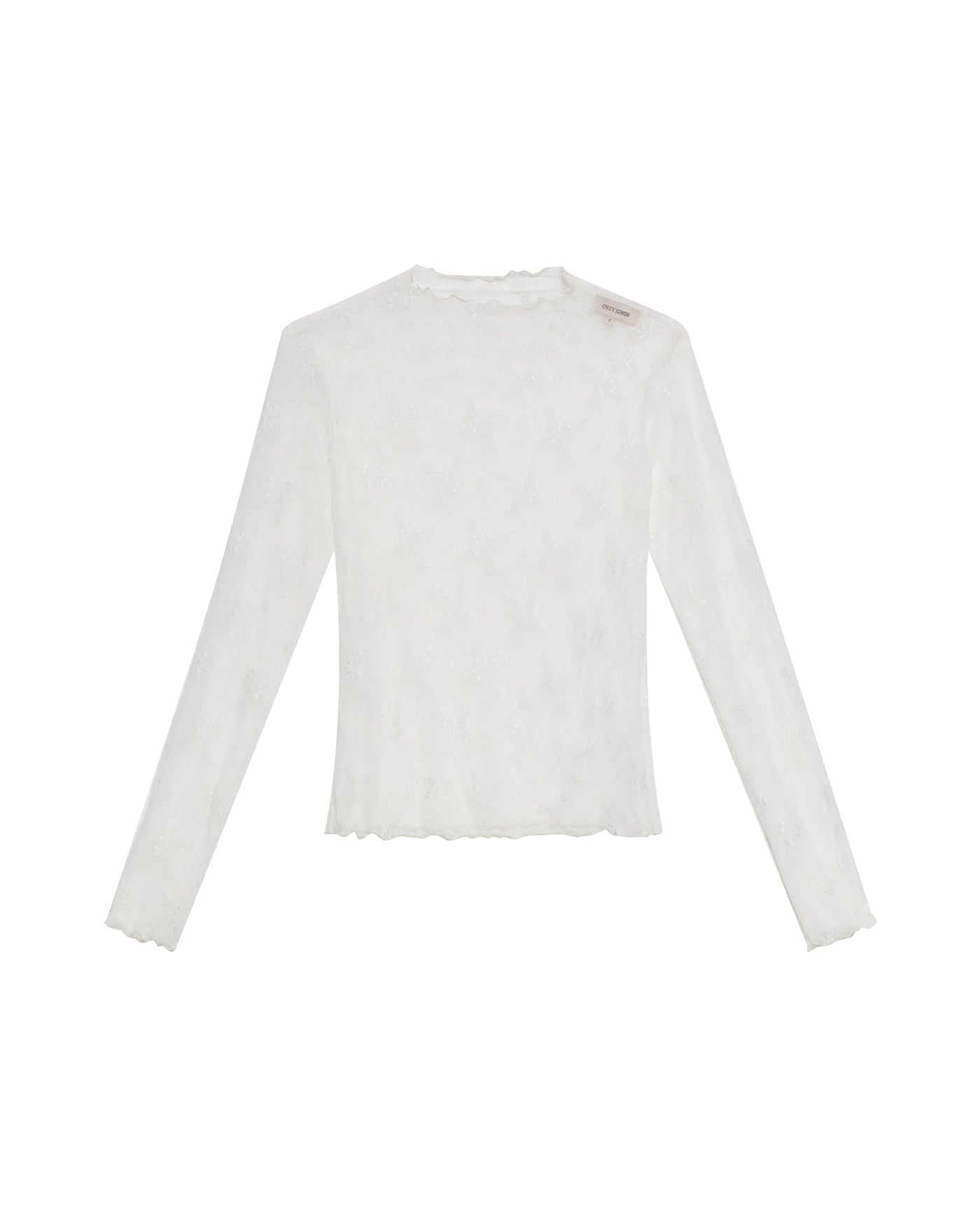 Women's High Neck Long Sleeve T-shirt Slim Fit in Nylon Stretch Blend 709G030 - 2