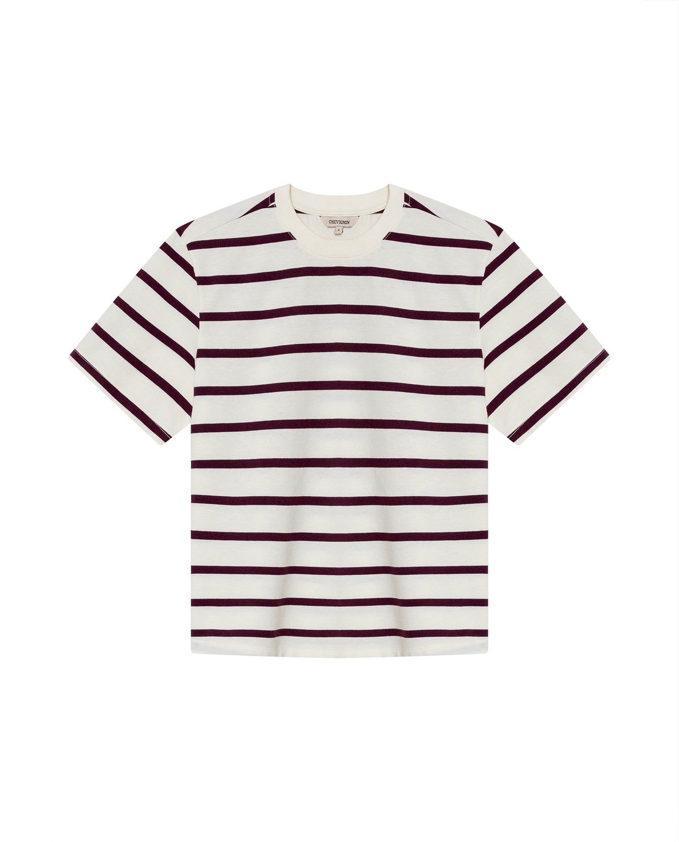 Women's Short Sleeve Striped T-Shirt - Raw 709G033 - 2