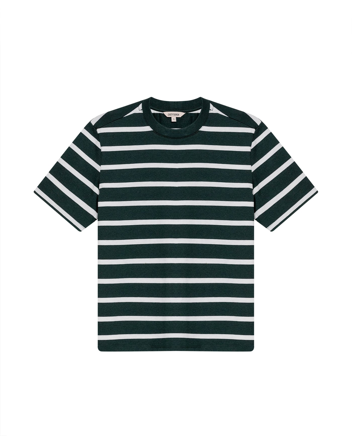 Women's Short Sleeve Striped T-Shirt - Green 709G033 - 2