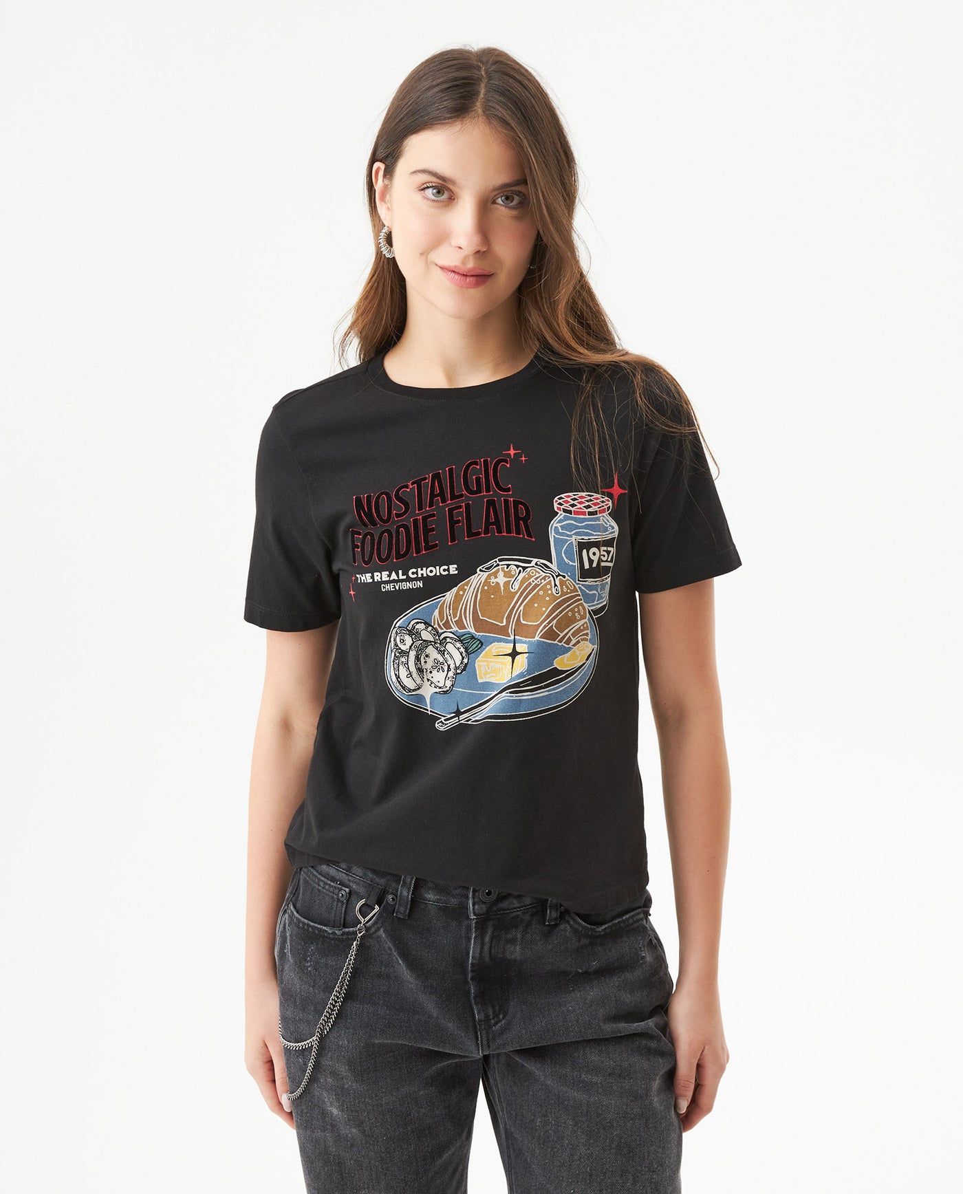 Women's Slim Fit T-shirt - Black 63_709G040_NEG194007_0