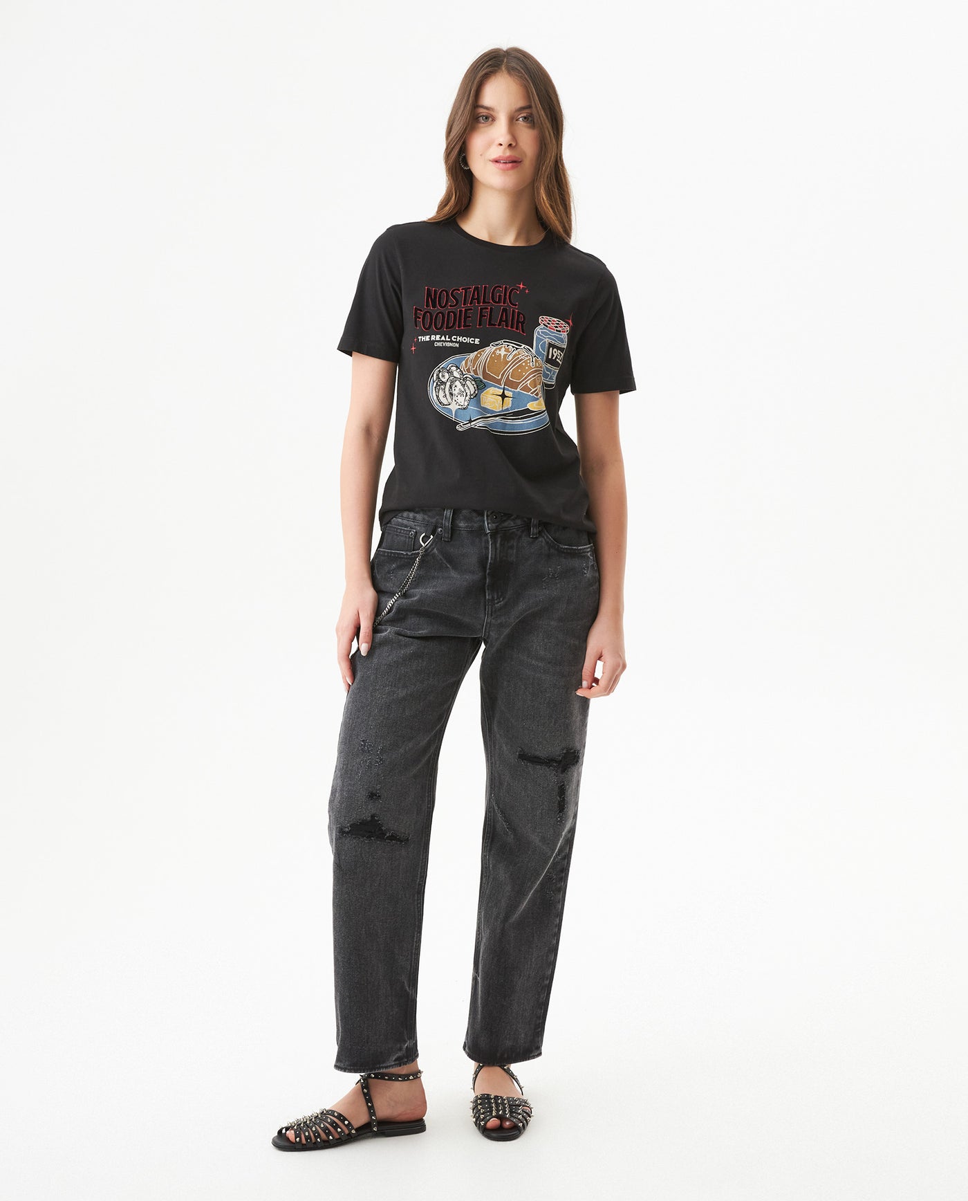 Women's Slim Fit T-shirt - Black 63_709G040_NEG194007_4