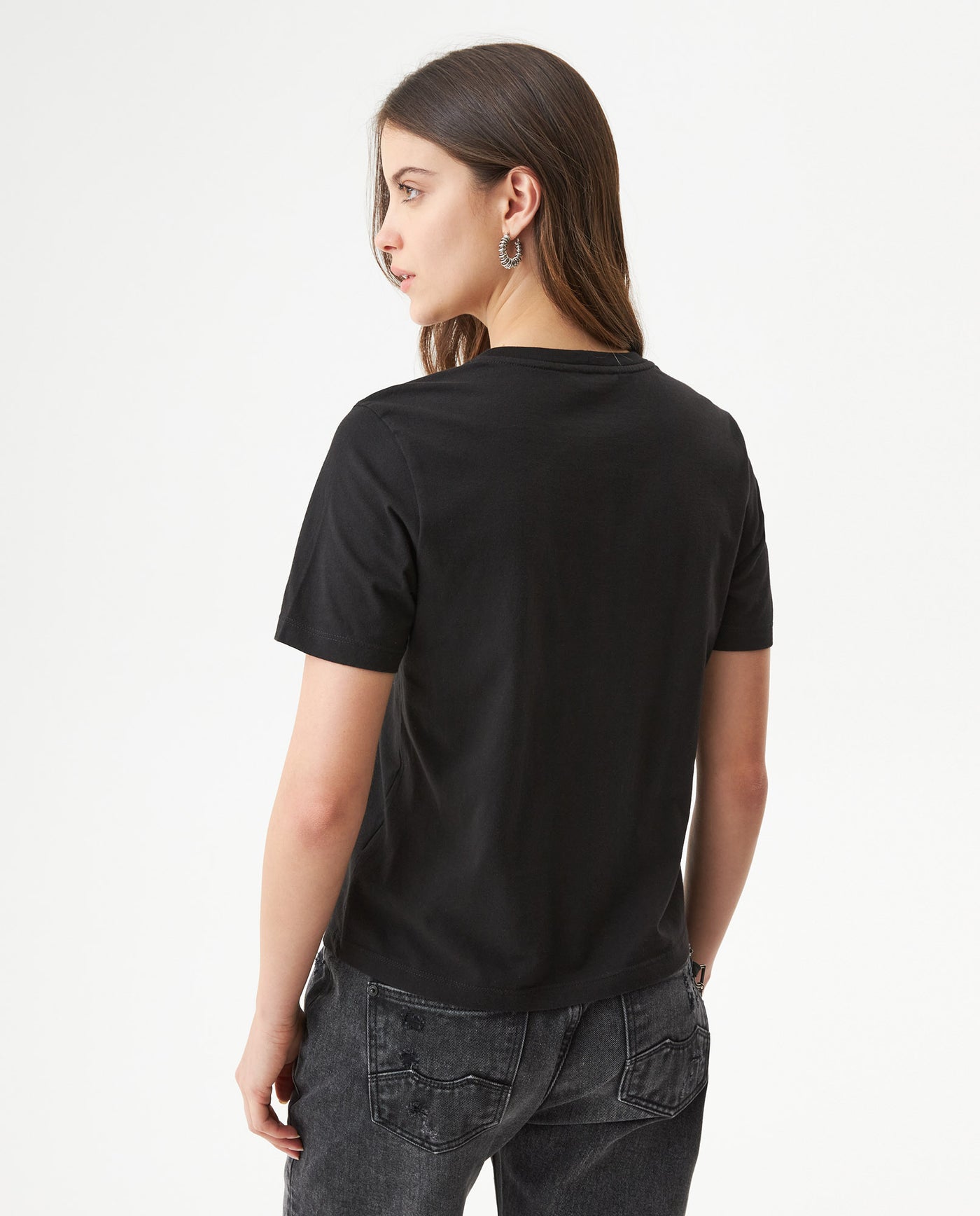 Women's Slim Fit T-shirt - Black 63_709G040_NEG194007_6