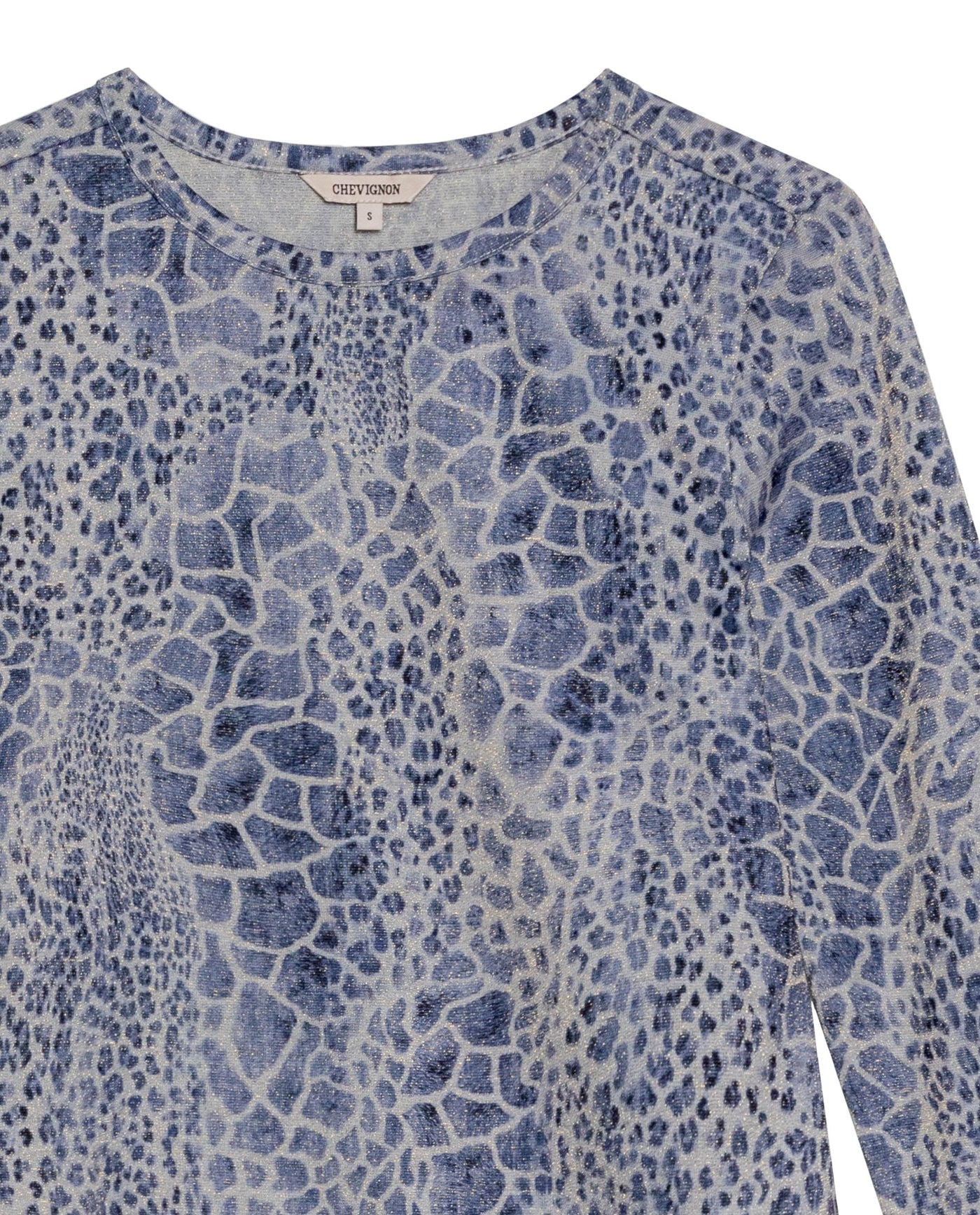 Women's Lurex Thread Long Sleeve Slim Fit T-shirt in Polyester Blend 709G044 - 7