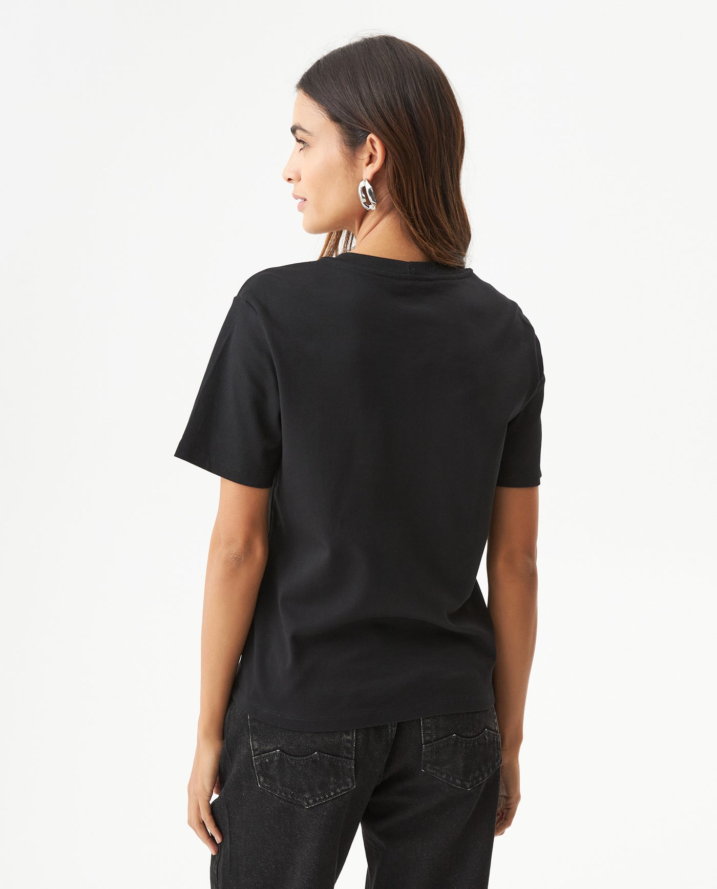 Women's Stone Accent Print Slim Fit T-shirt in Cotton, Luxe 709G045 - 5