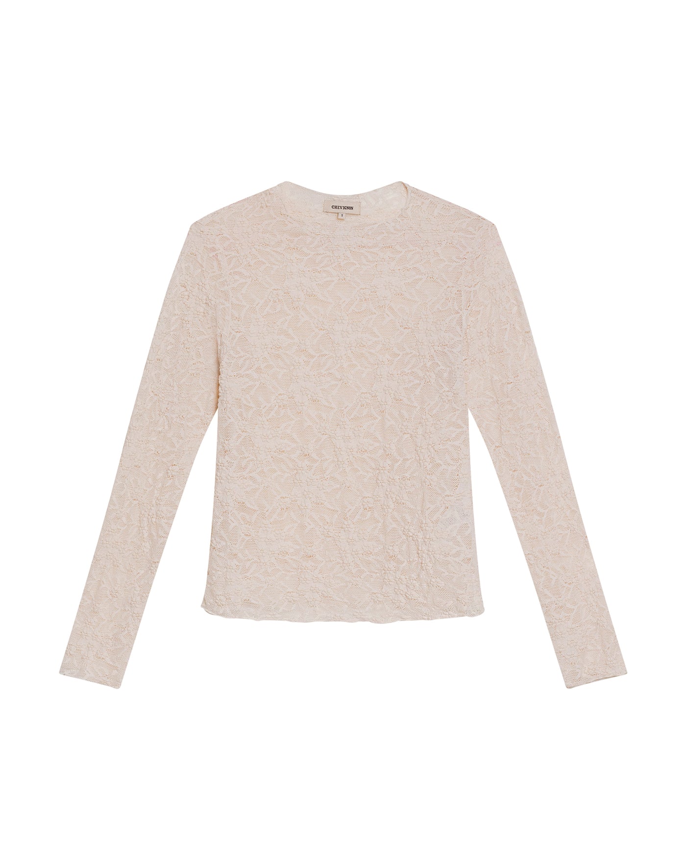 Women's Blouse, Long Sleeve See-Through - Raw 709G047 - 2