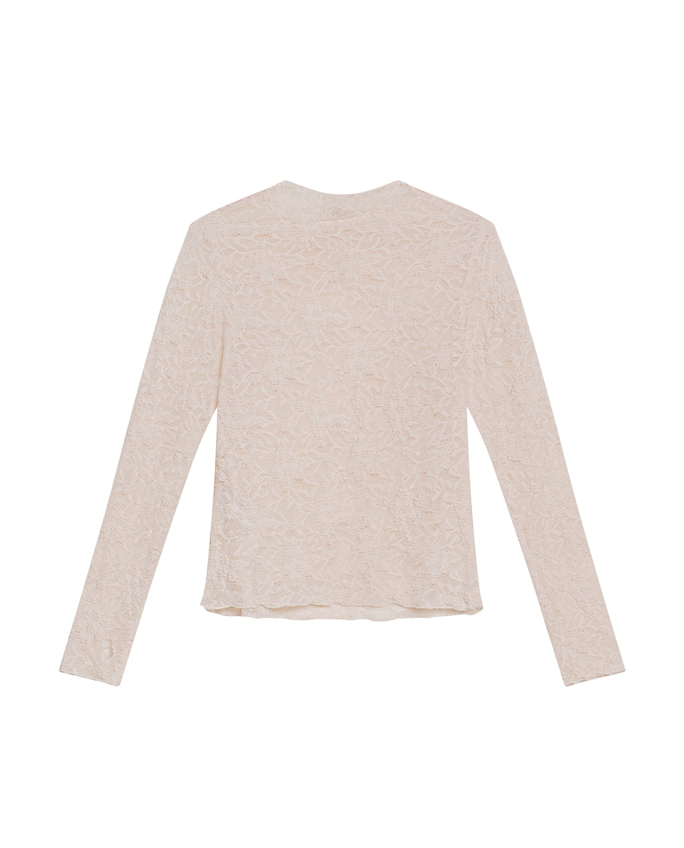 Women's Blouse, Long Sleeve See-Through - Raw 709G047 - 7