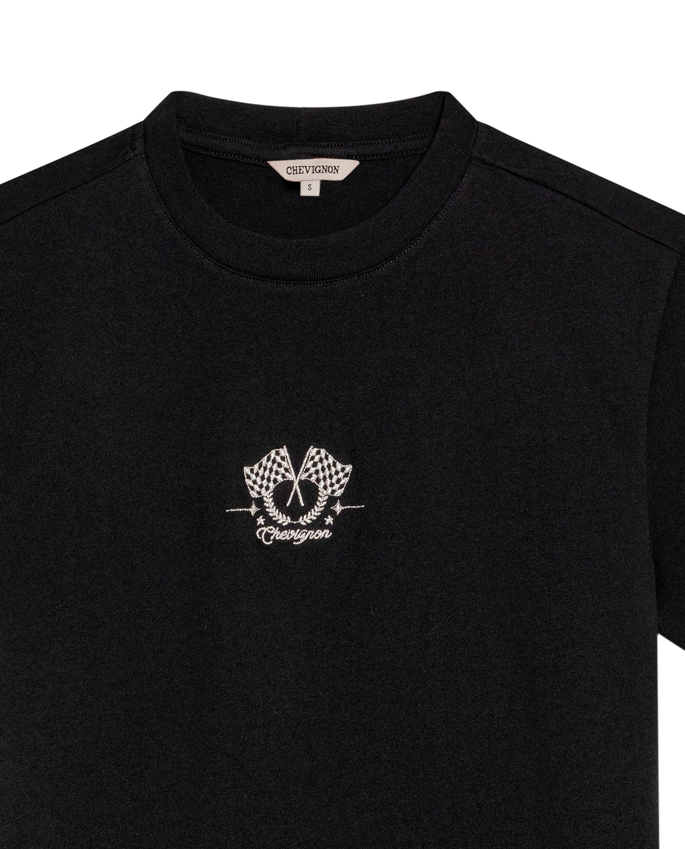 Women's Racing Embroidered Oversized T-shirt in Cotton, Plaza - 7