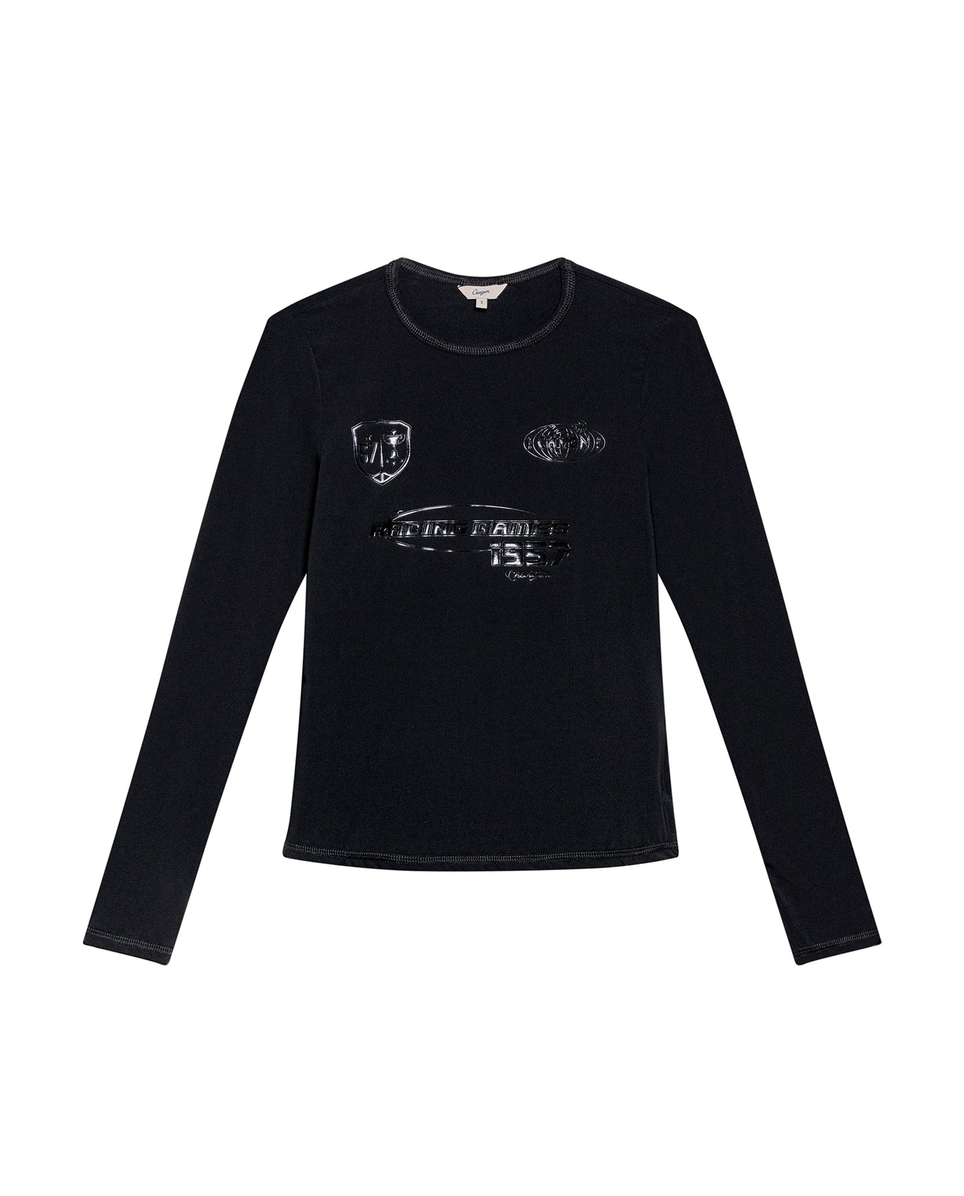 Women's Racing Long Sleeve Print T-shirt in Polyamide Stretch Blend, Ceremony - 1
