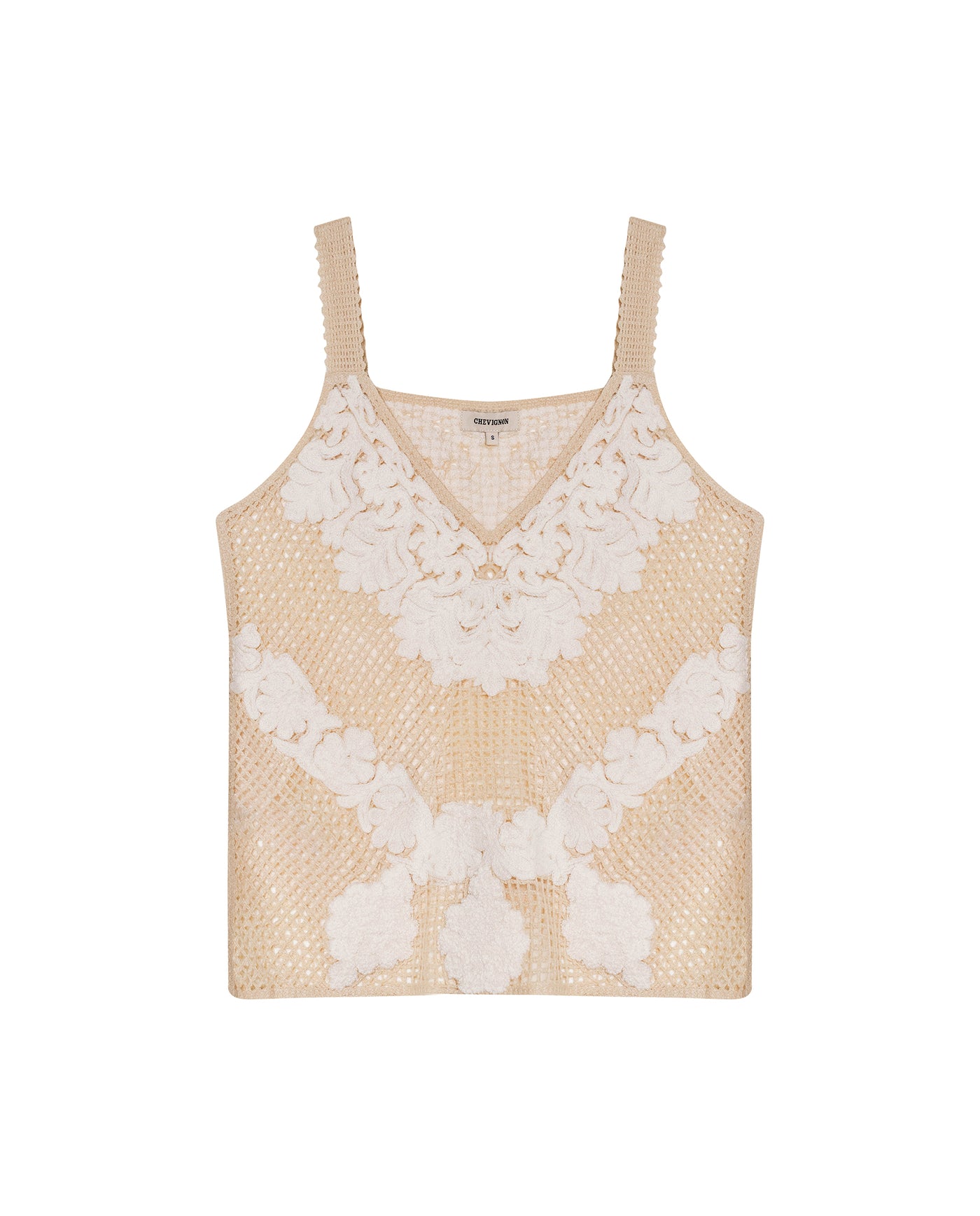 Womens Blouse Strap V-Neck Acrylic Continuous Embroidery - Raw 63_711H017_CRU110103_3