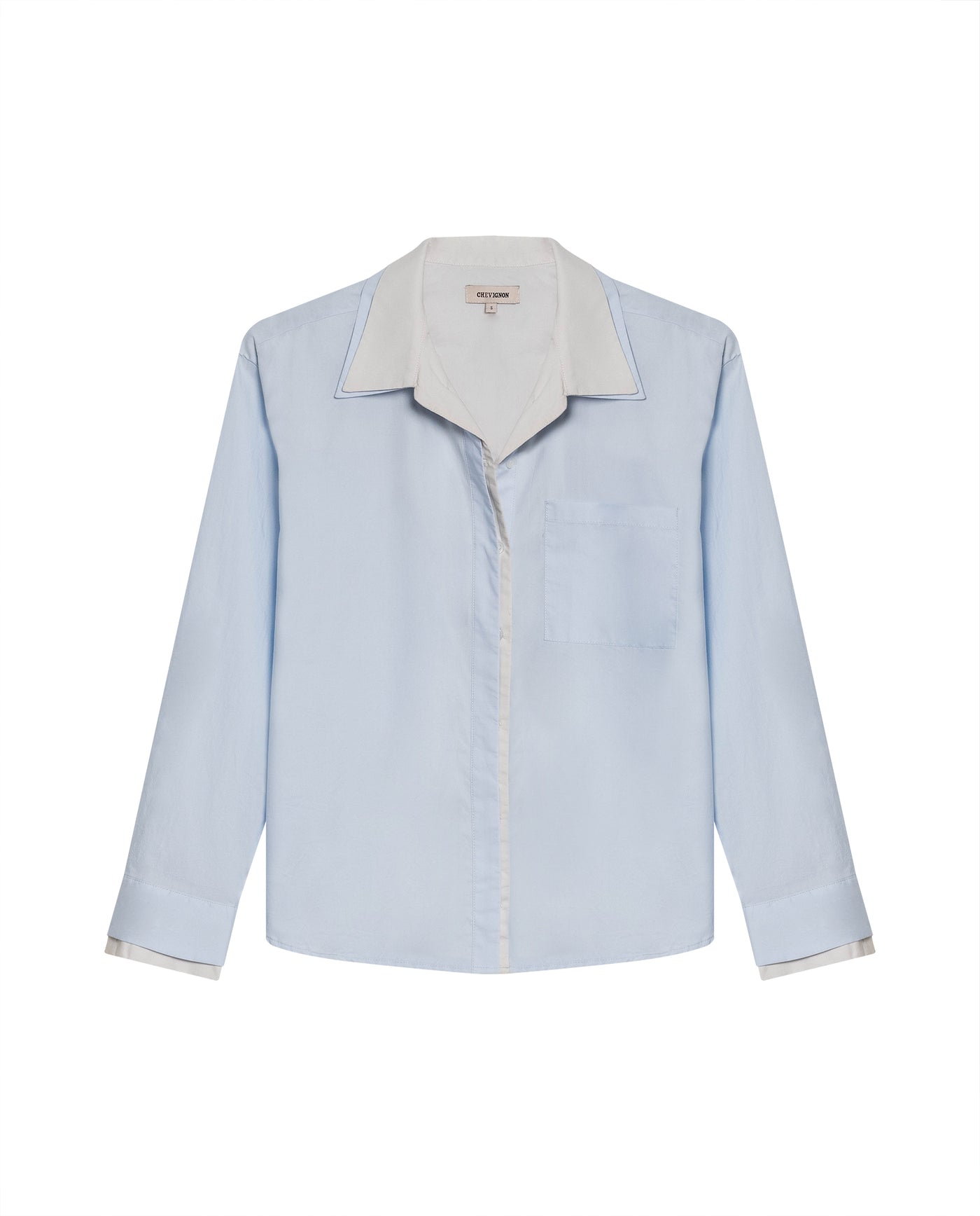 Womens Relaxed Fit Cotton Stretch Shirt - Blue 63_711H701_AZU144206_3