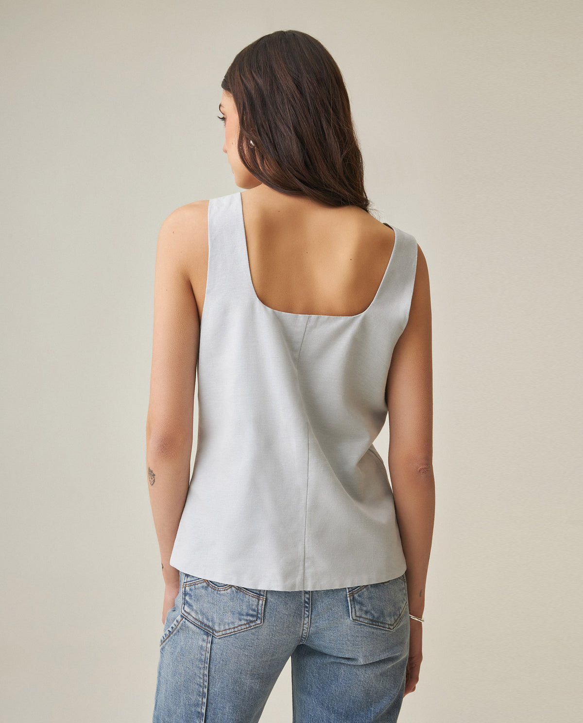 Women´s Linen Blouse - Blue 63_712H008_AZU134111_6
