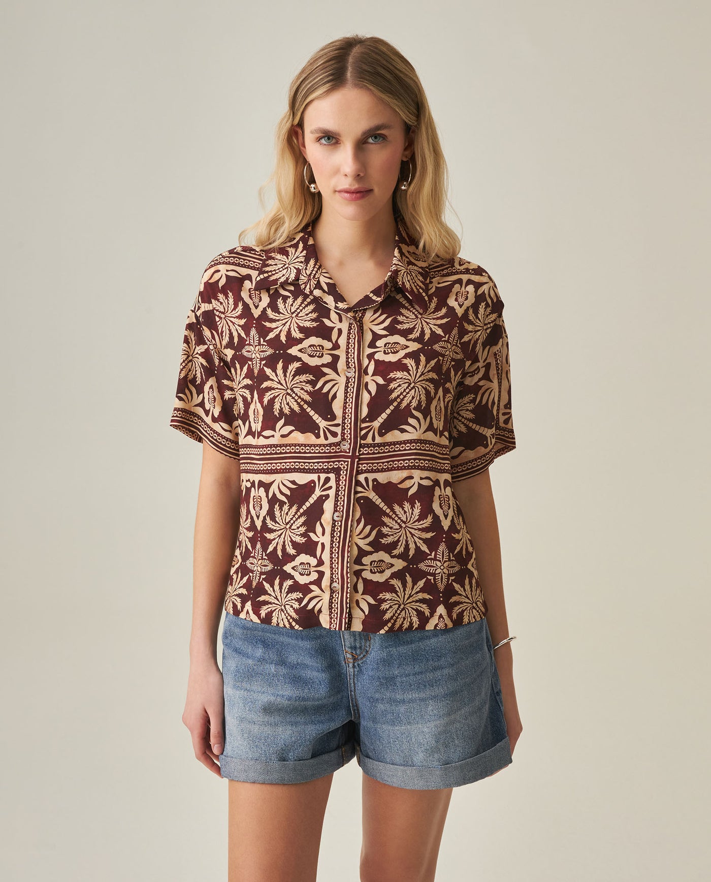Women´s Resort Shirt - Brown 63_712H010_CAF191321_0