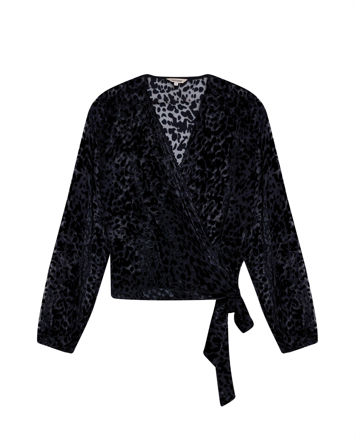 Women´s Wrap-Front Blouse - Black 63_712H015_NEG194003_4