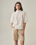 Women's Textured Top - White