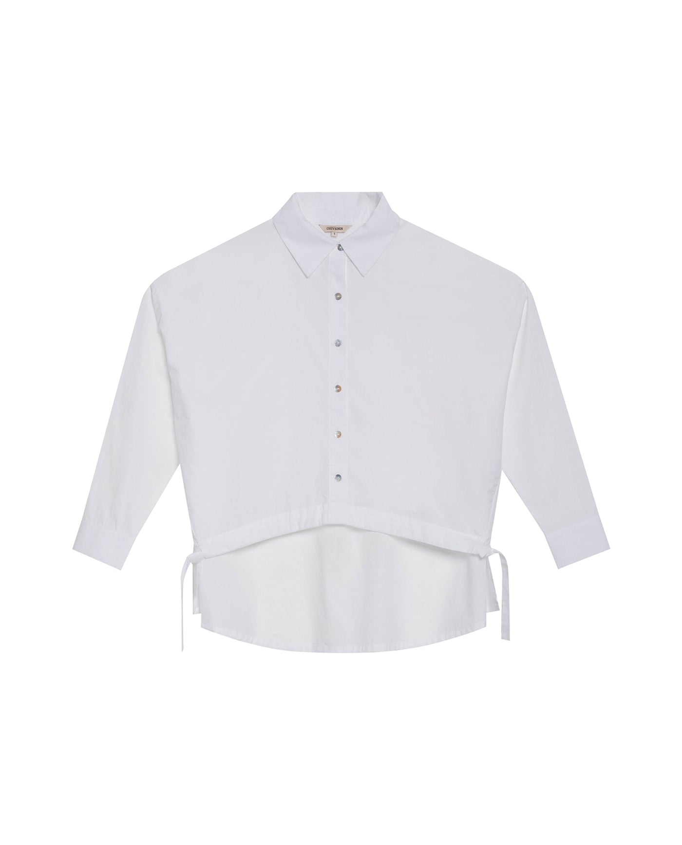 Women's Oversized Shirt in Lyocell-Cotton Blend, Jetty - 1
