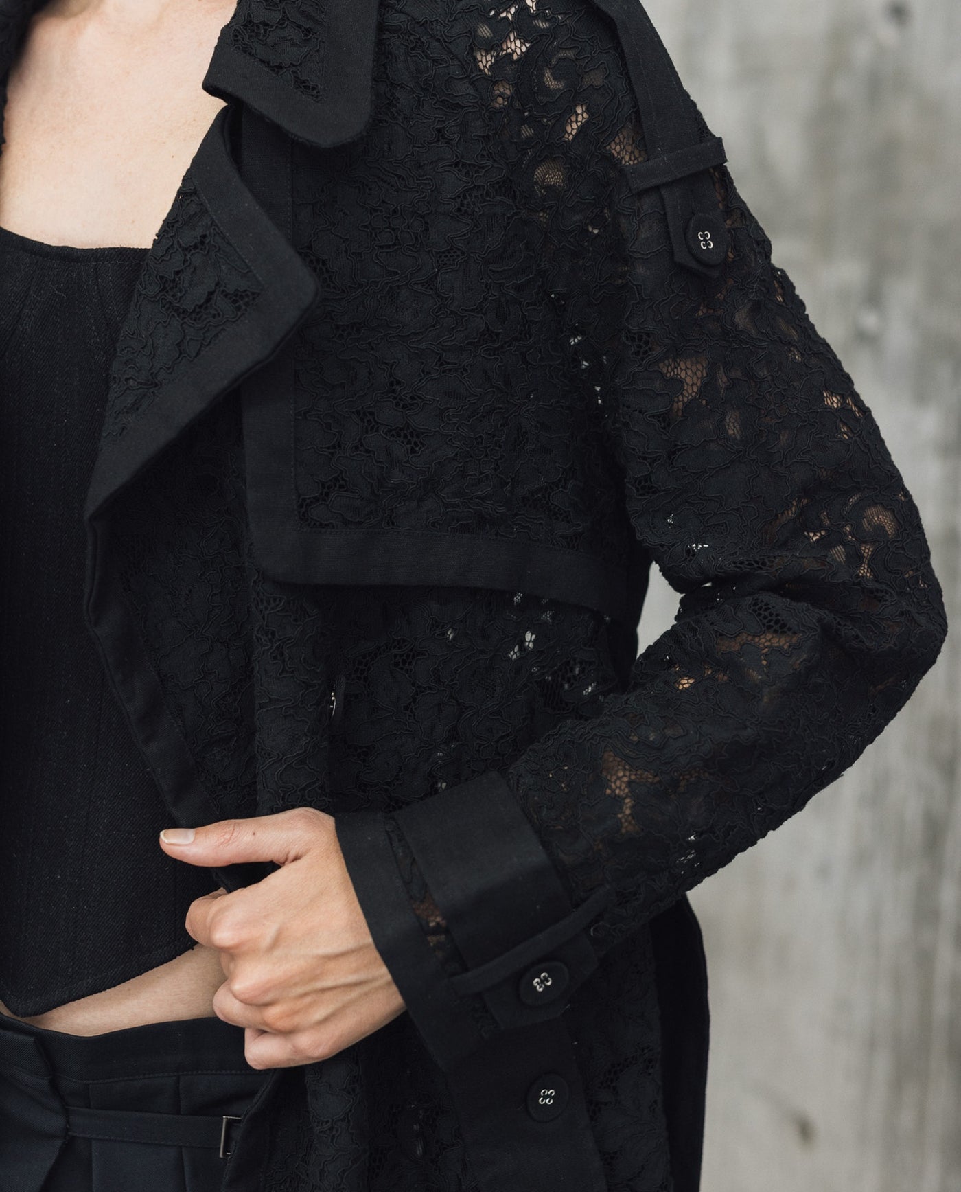 Womens Relaxed Fit Trench Coat - Special Collection - Black 63_724H500_NEG194007_5