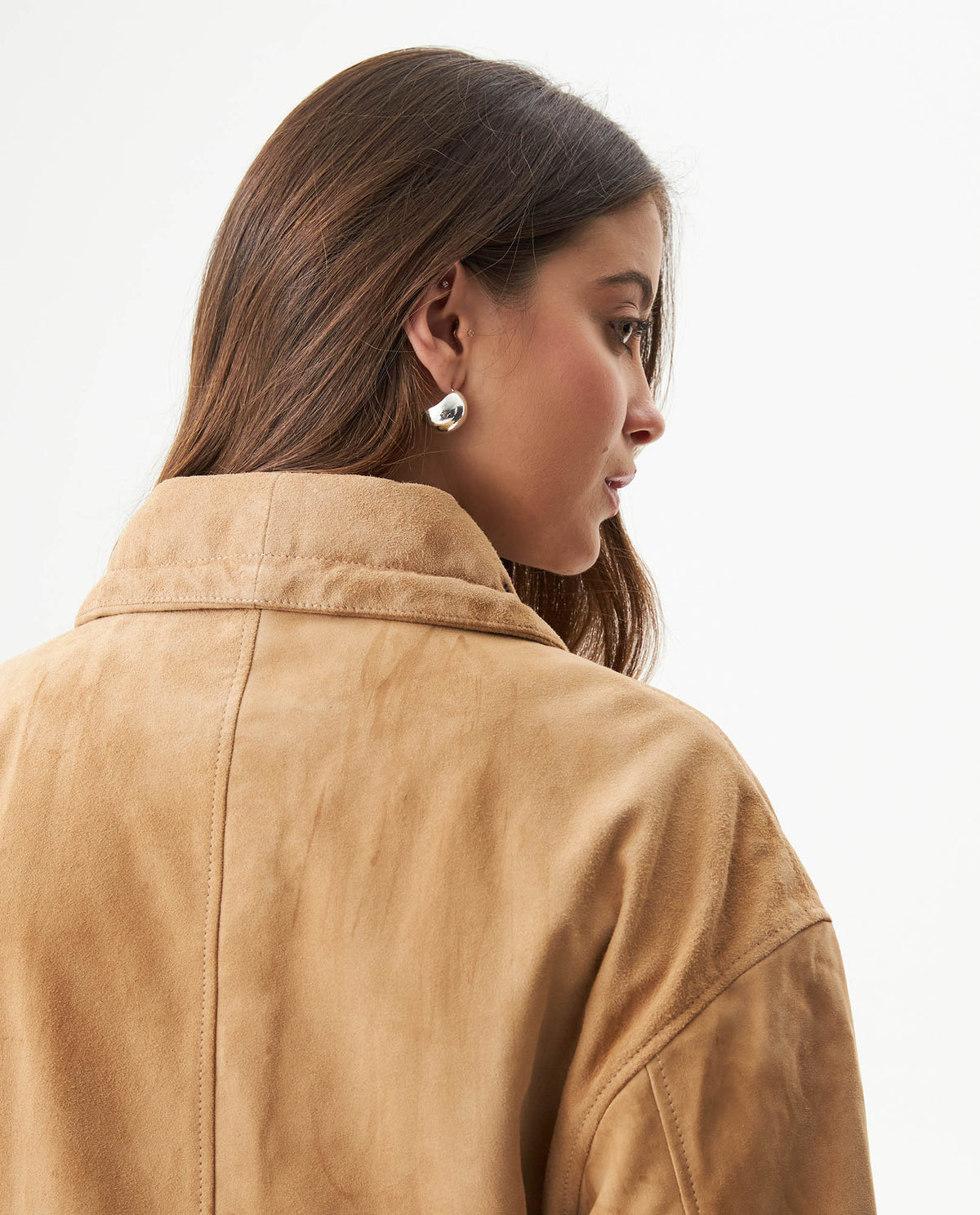 Women's Suede Leather Western Jacket - Brown 63_727G406_CAF181336_7