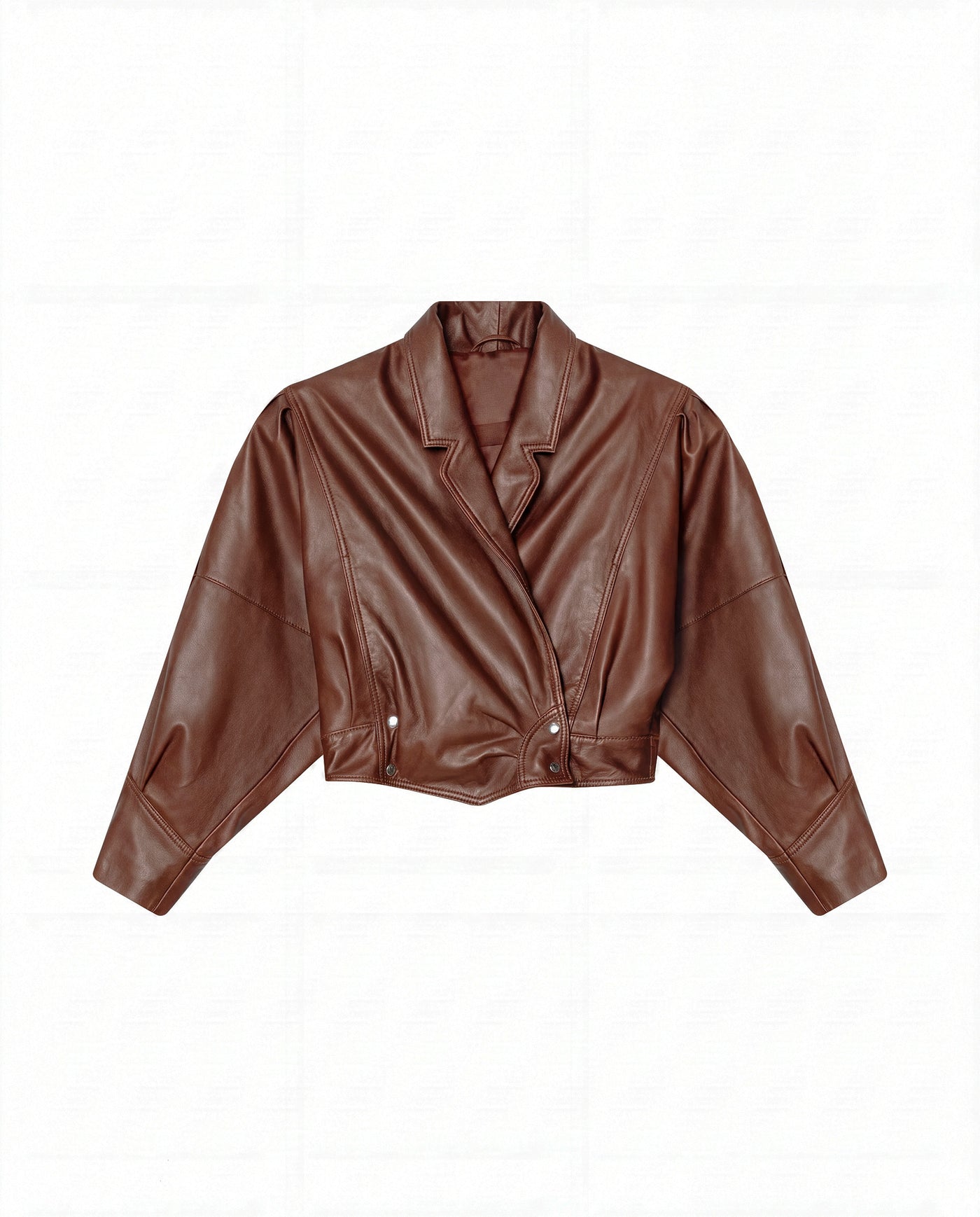 Womens Lambskin Leather Fitted Jacket - Special Collection - Red 63_727H504_ROJ191617_4