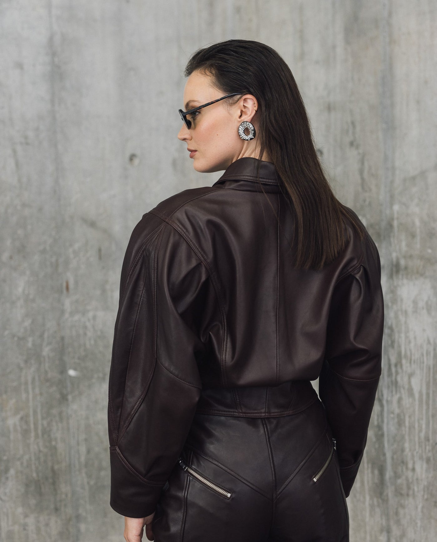 Womens Lambskin Leather Fitted Jacket - Special Collection - Red 63_727H504_ROJ191617_7