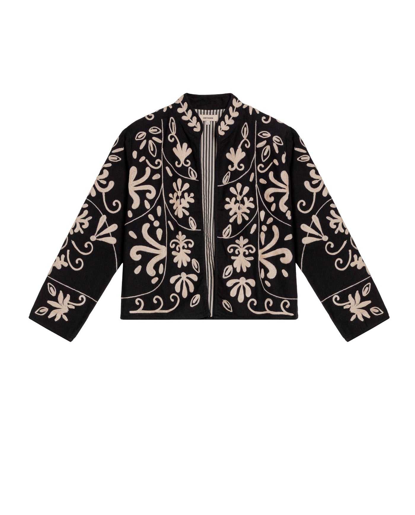 Embroidered Jacket for Women - Black 729G002 - 2