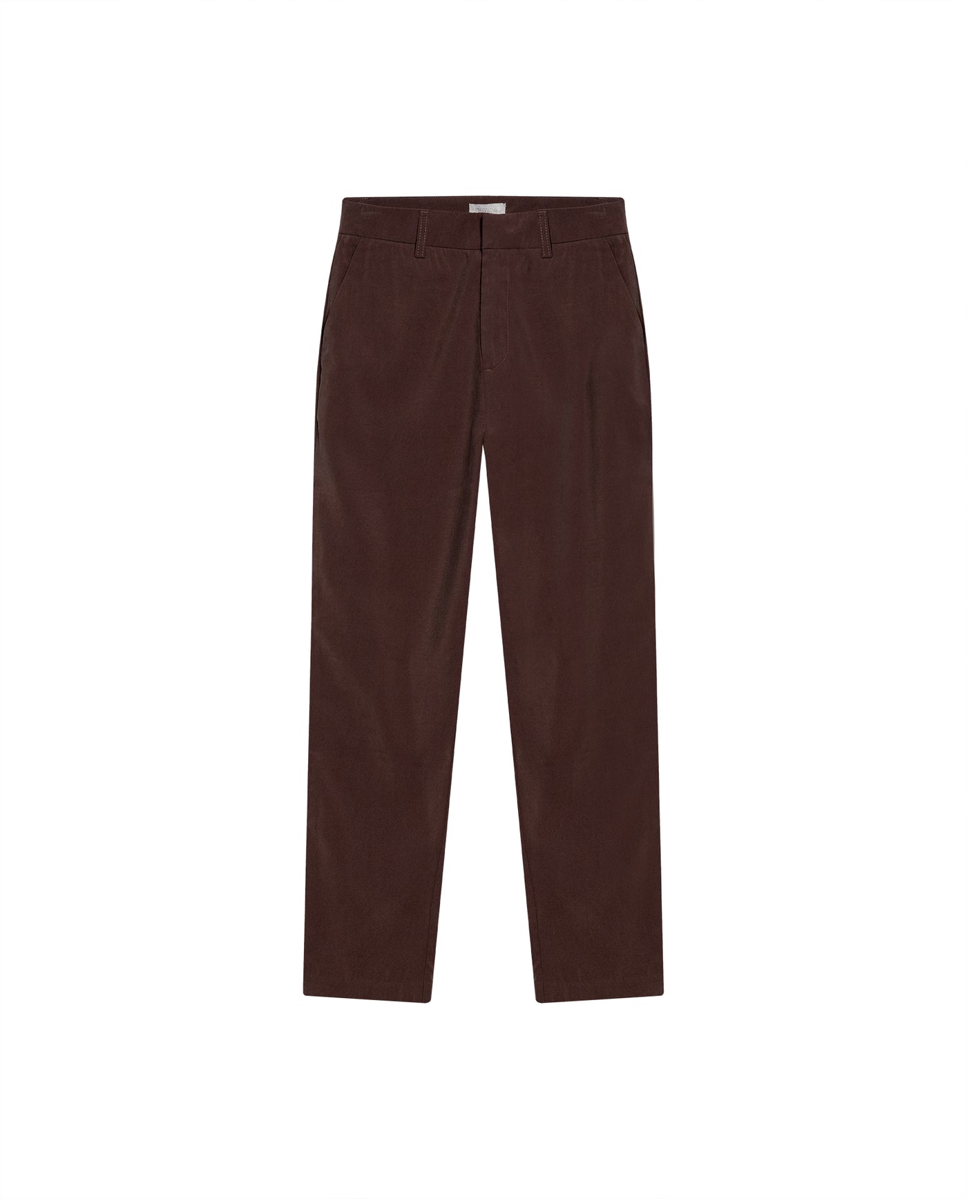 Womens Pants Essential Straight Silhouette Rayon Blend High Rise - Brown 63_731H000_CAF191016_3
