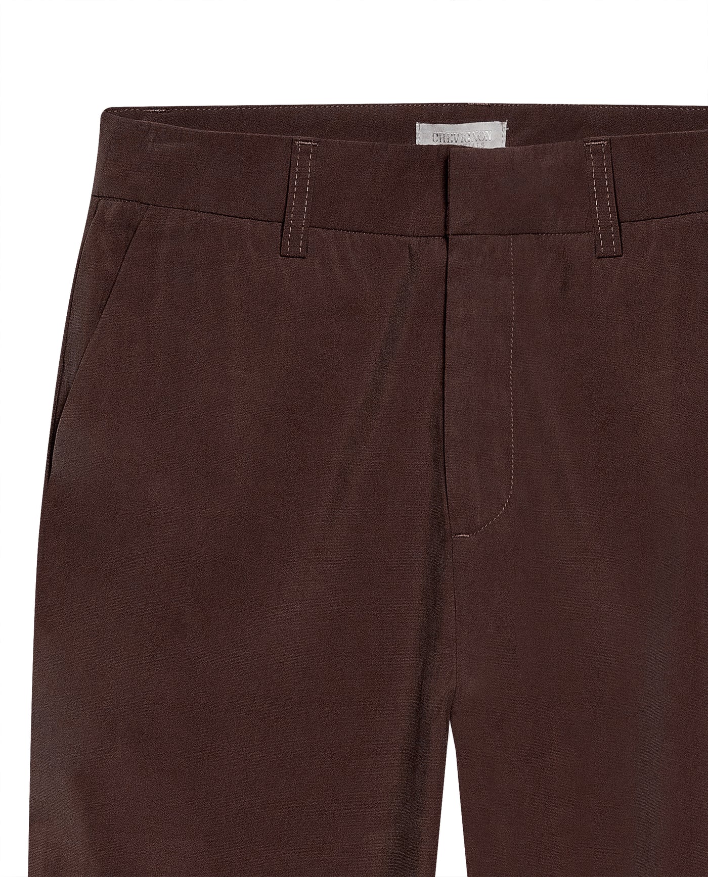 Womens Pants Essential Straight Silhouette Rayon Blend High Rise - Brown 63_731H000_CAF191016_8