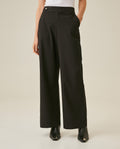 Women's Pants Wide Leg High Rise Modal–Cotton Softness - Black