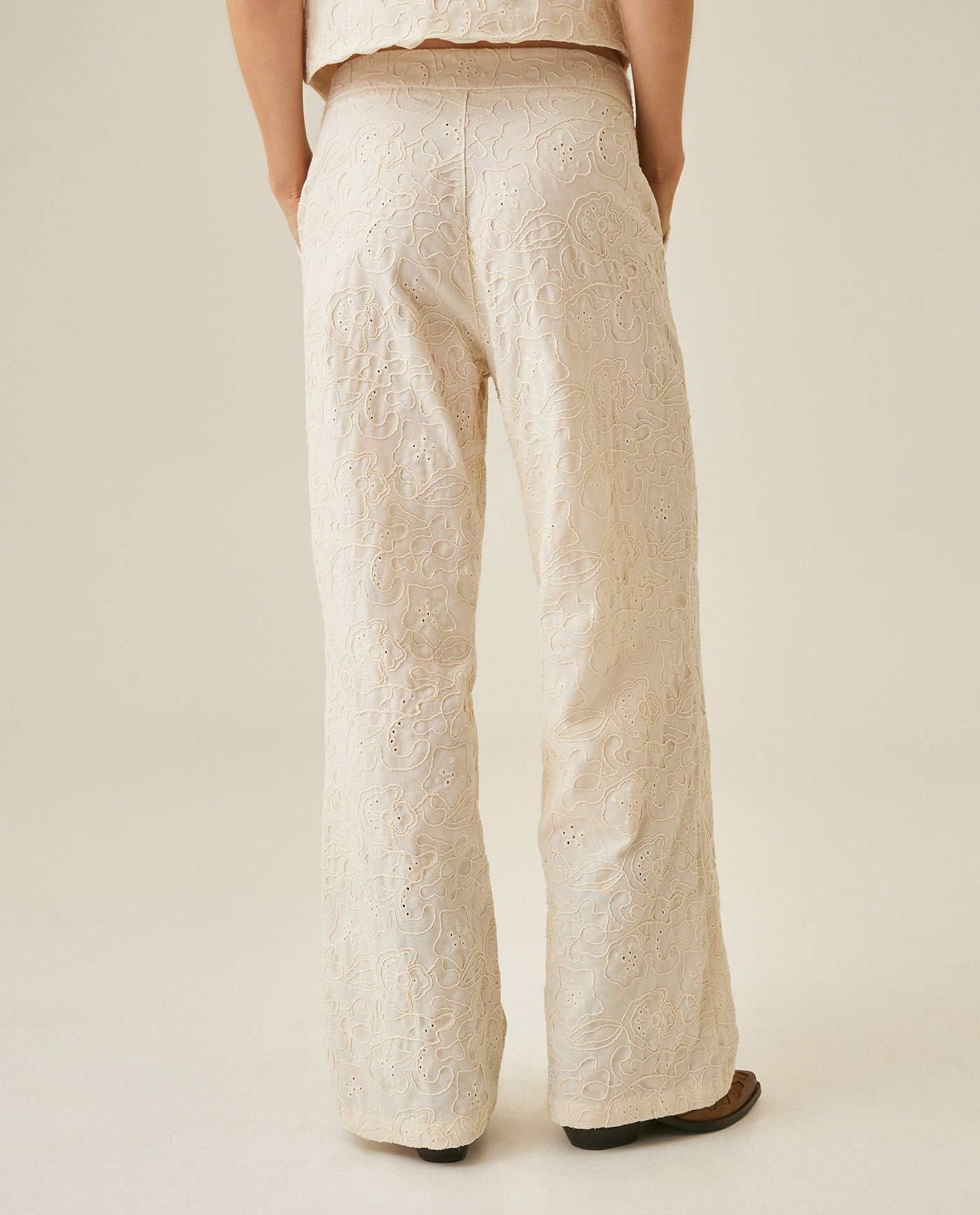 Womens Pants Straight Silhouette High Rise Rayon Blend - Raw 63_731H002_CRU125202_6