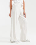 Women's Palazzo Pants High-Waisted with Sequin Stripes - Raw