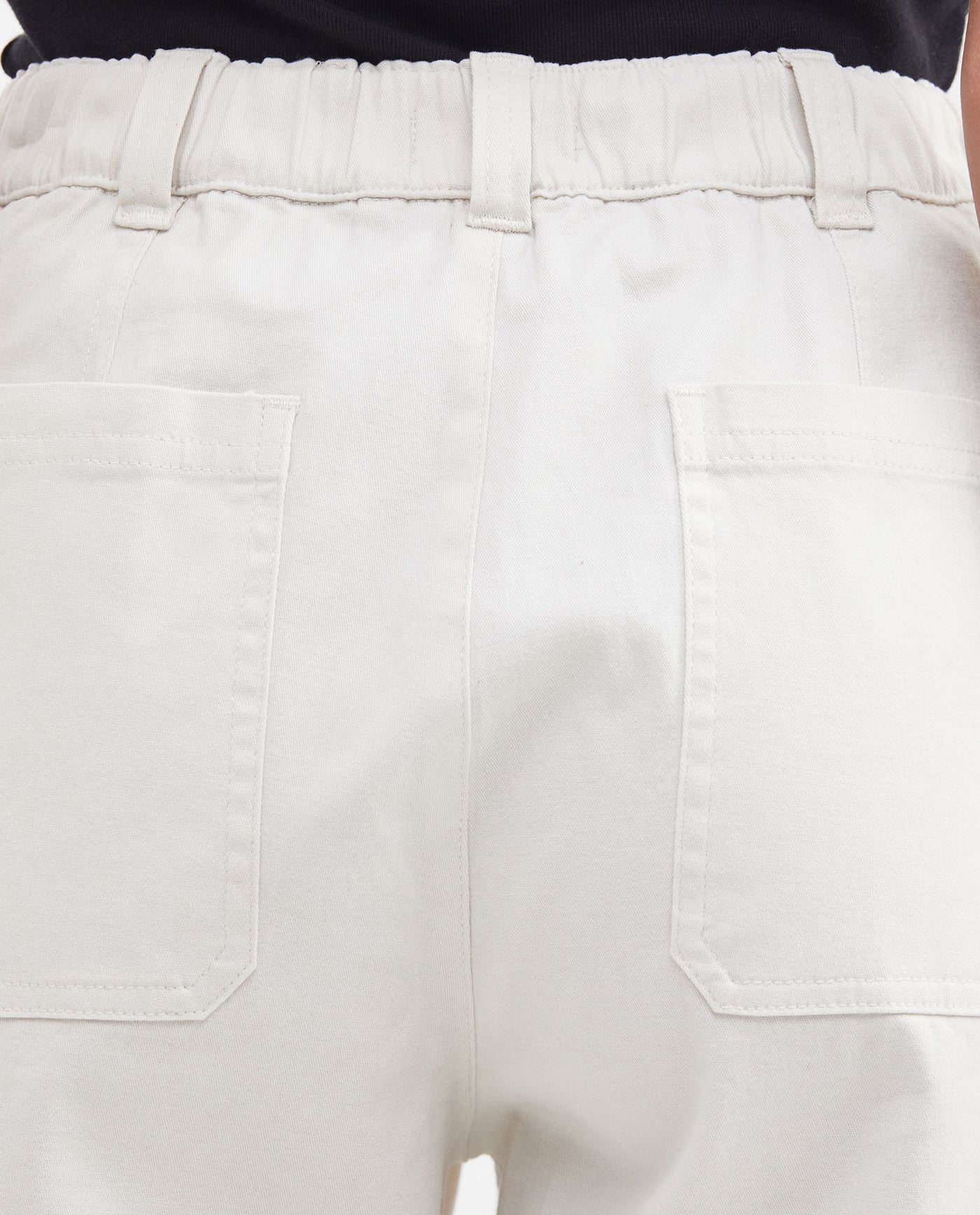 Women's High-Waisted Jogger Pants with Front Cuts in Cotton-Elastane - 6
