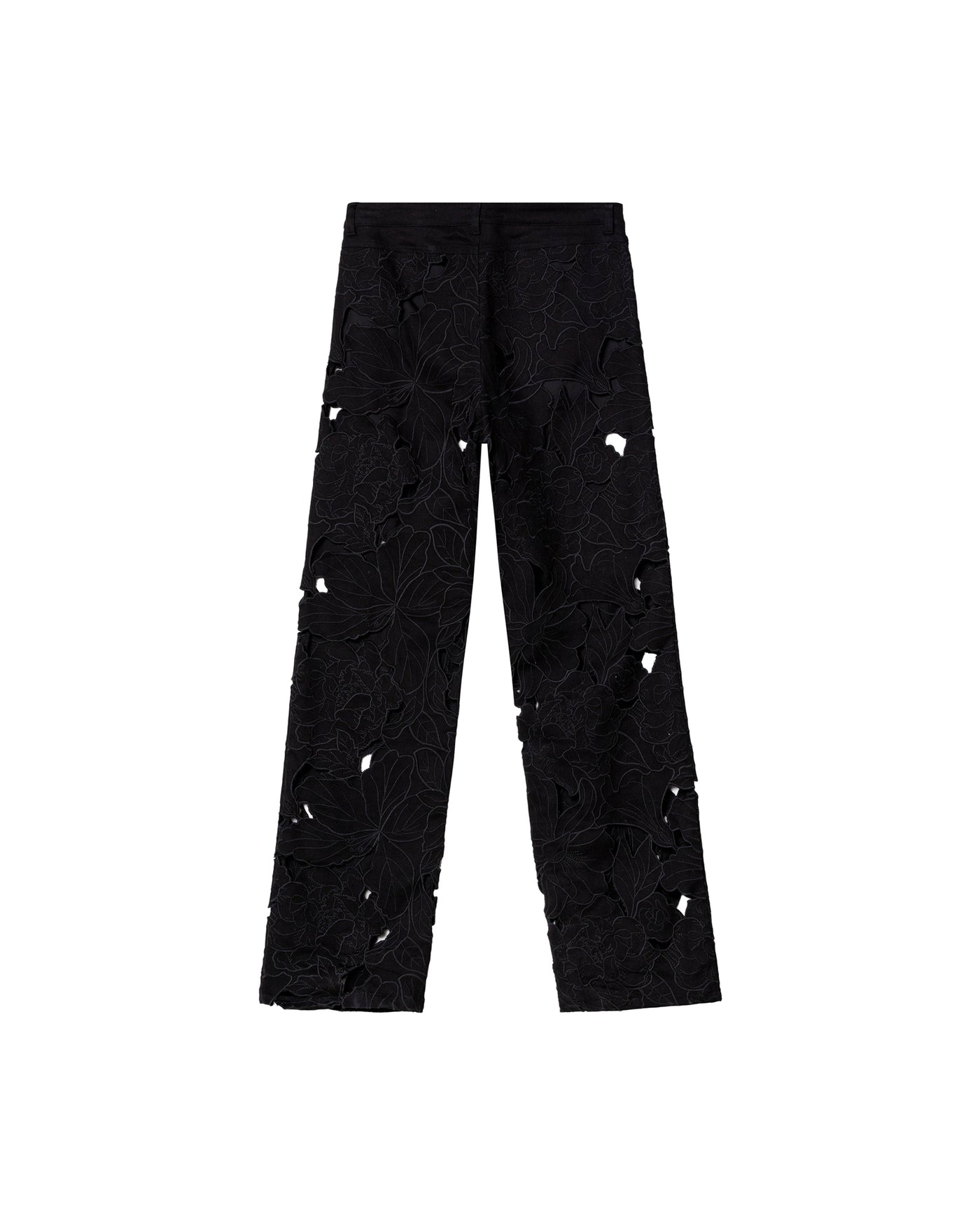 Womens Embroidered Barrel Fit Pants - Special Collection - Black 63_734H501_NEG194007_8