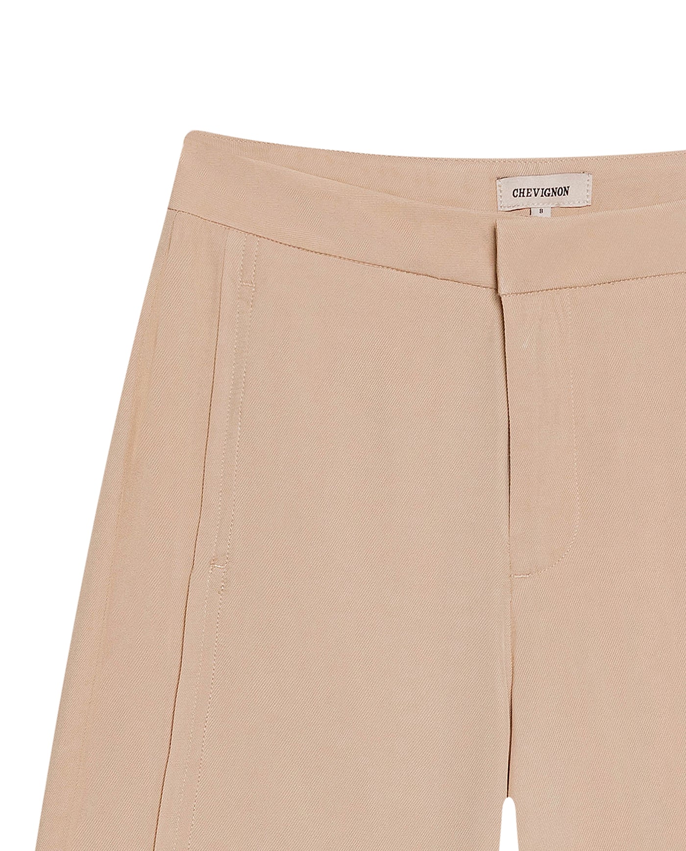 Women's Vertical Cut Wide Leg Pants High Rise in Viscose-Rayon Blend, Evening - 7