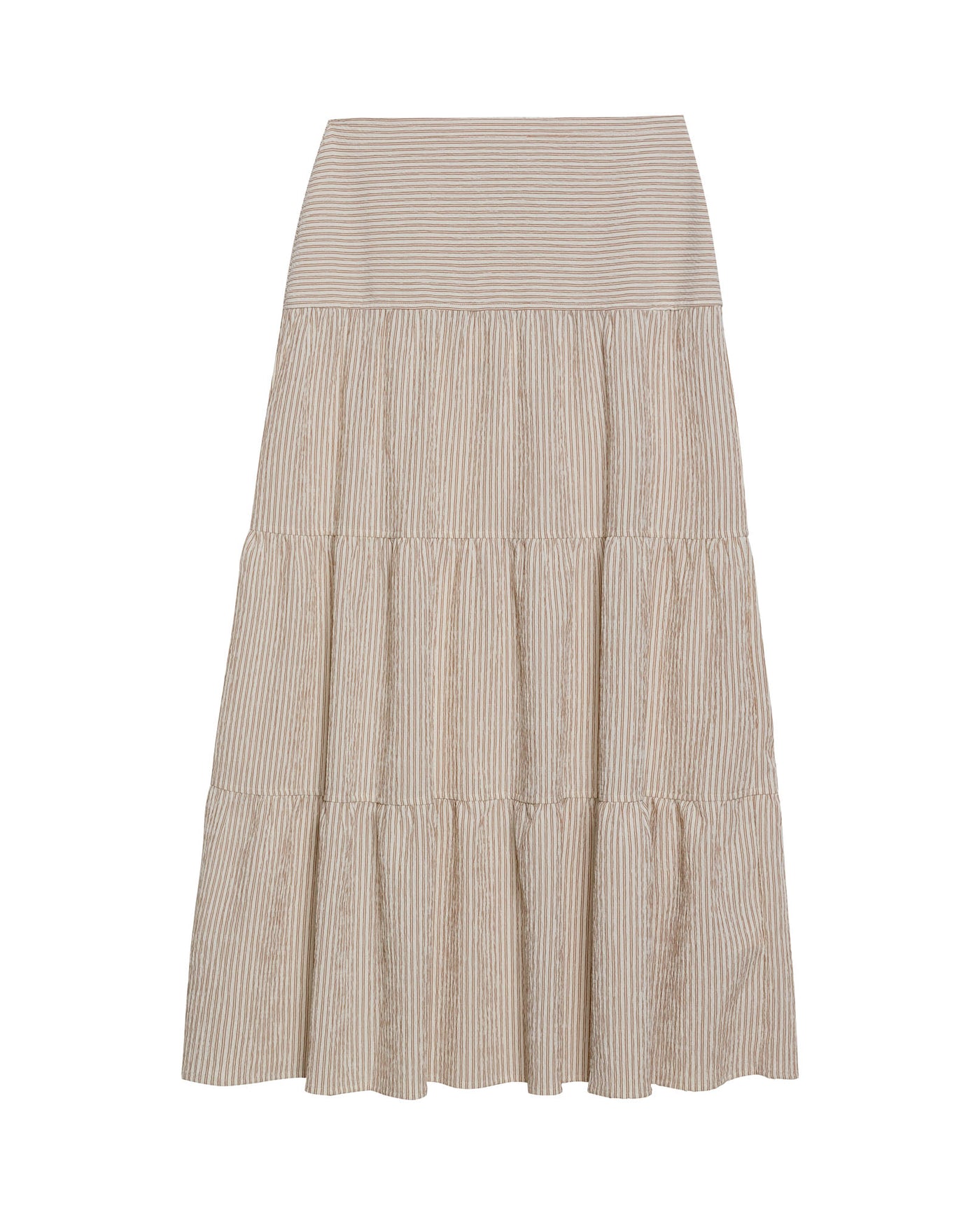 Womens Striped Tiered Maxi Skirt - Yellow 63_741H700_AMA120815_3