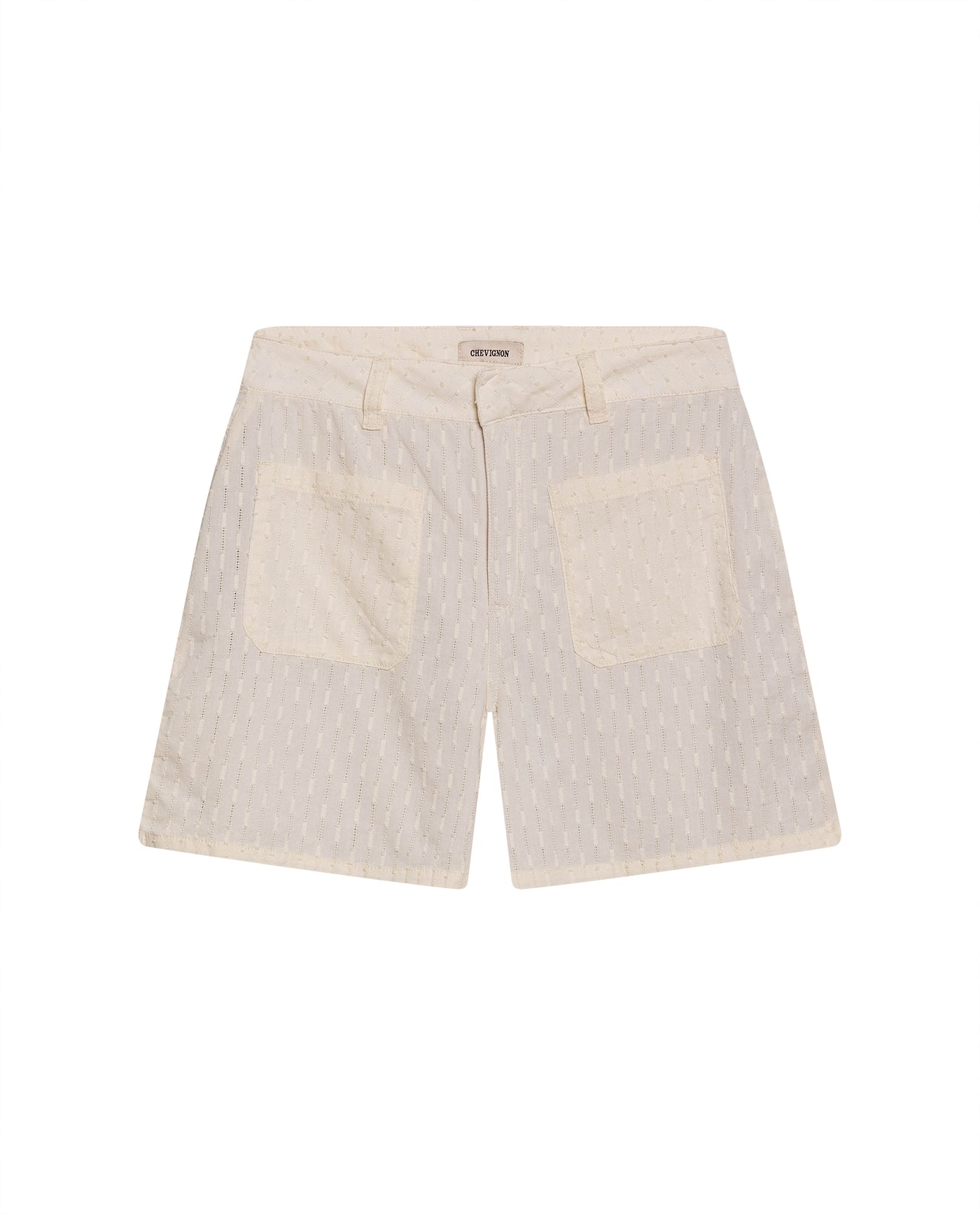 Womens Eyelet Cotton Shorts - White 63_751H700_BLA110601_3