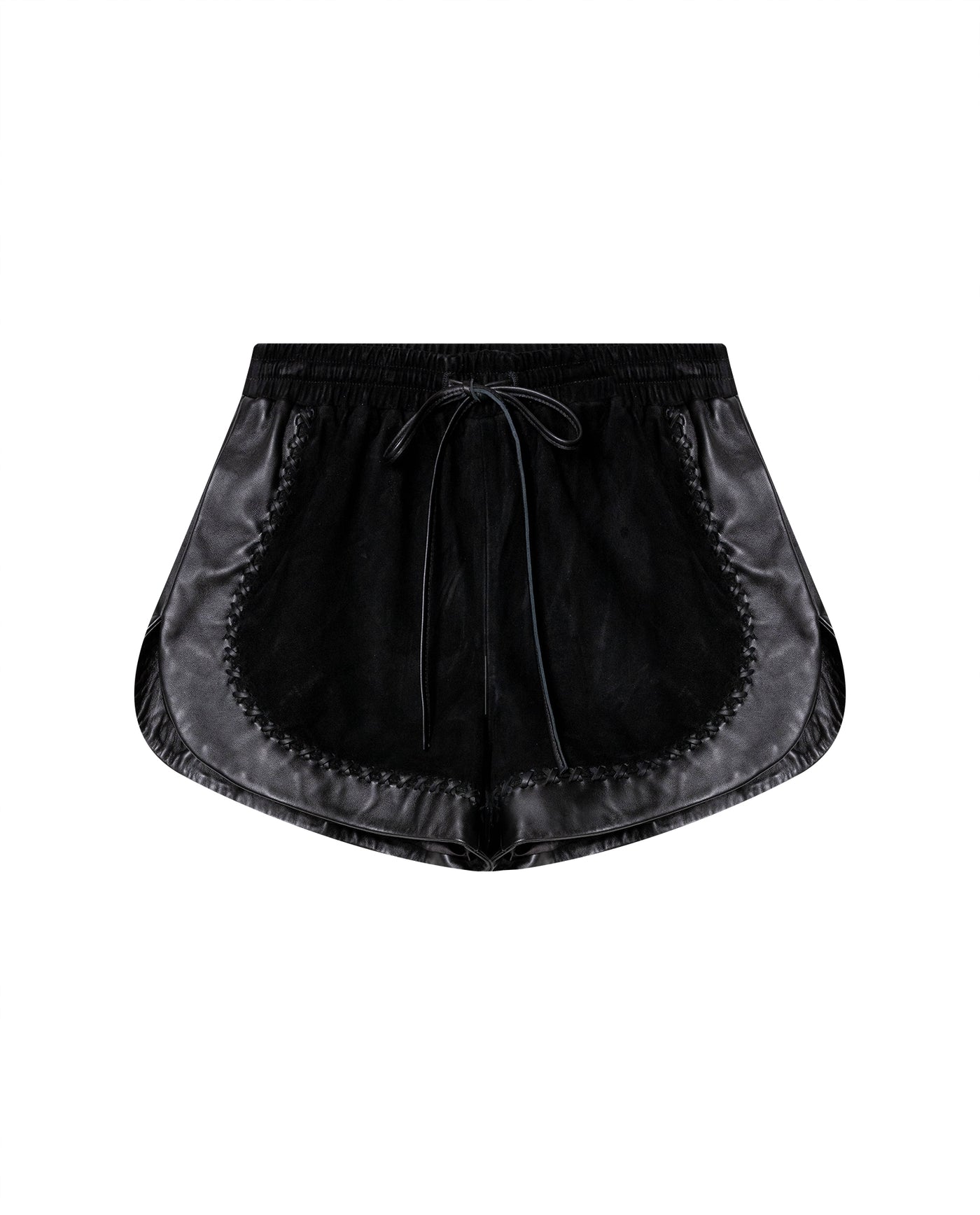 Womens Sheepskin Leather Shorts - Special Collection - Black 63_757H501_NEG194007_5