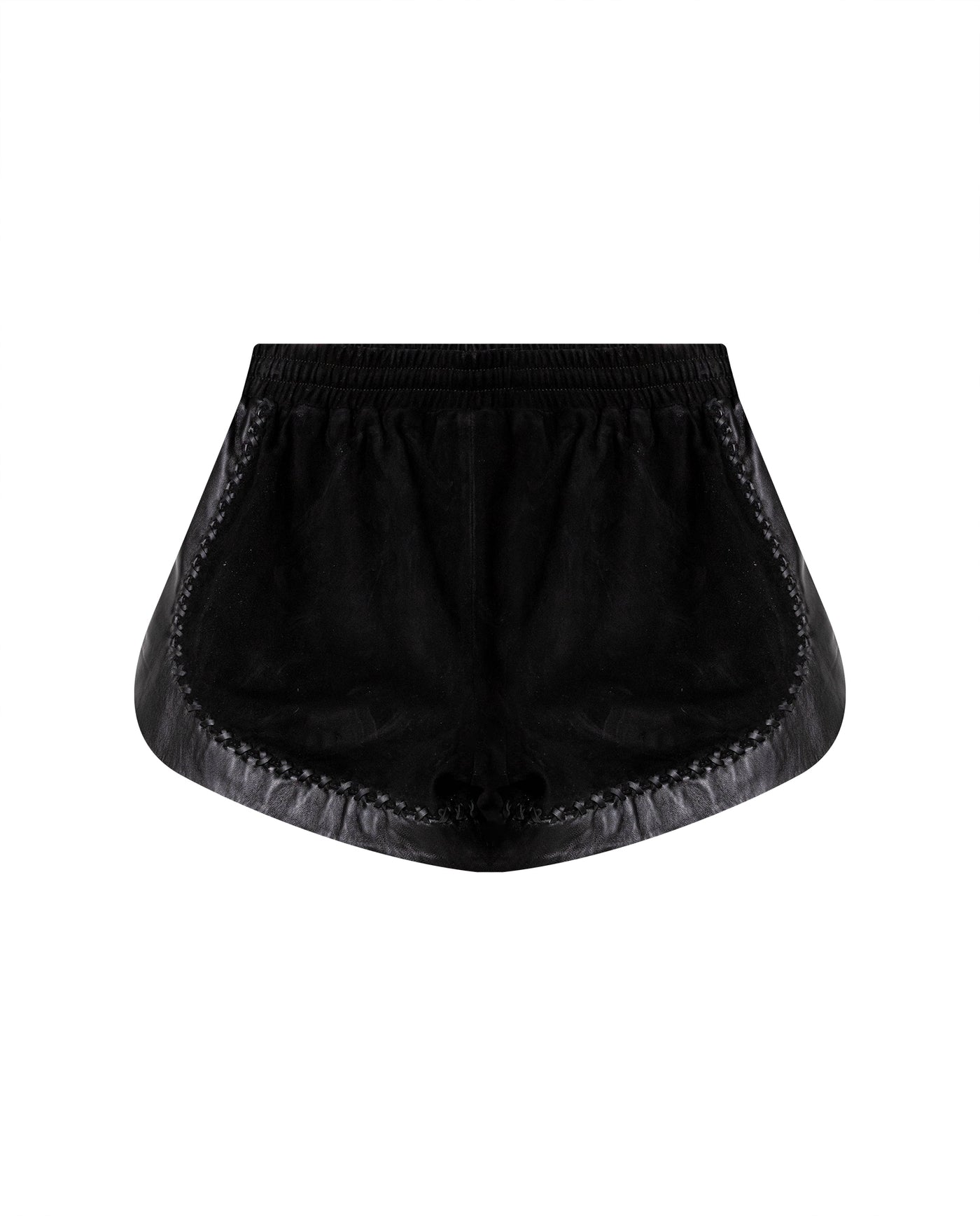 Womens Sheepskin Leather Shorts - Special Collection - Black 63_757H501_NEG194007_7