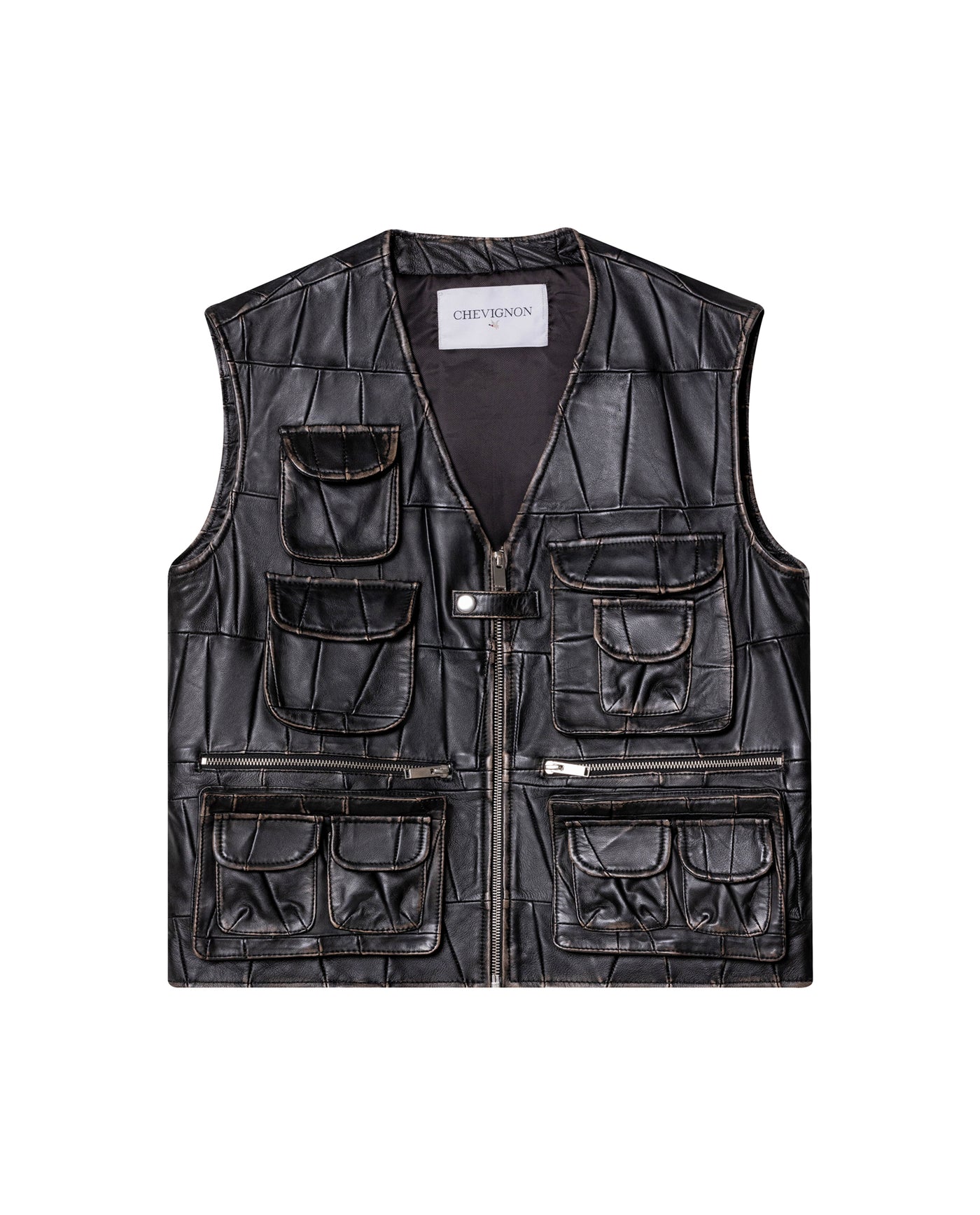 Womens Lambskin Leather Lightweight Vest - Special Collection - Black 63_767H501_NEG194007_5