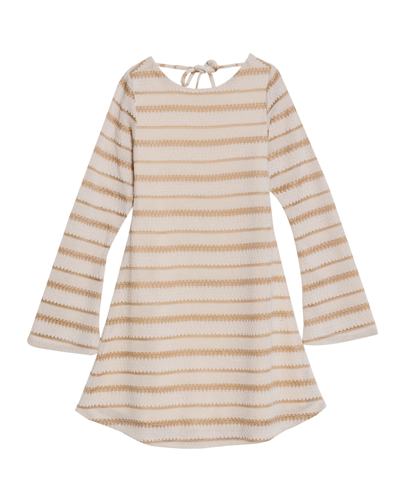Womens Striped Long Sleeve Midi Dress - Yellow 63_771H700_AMA120815_3