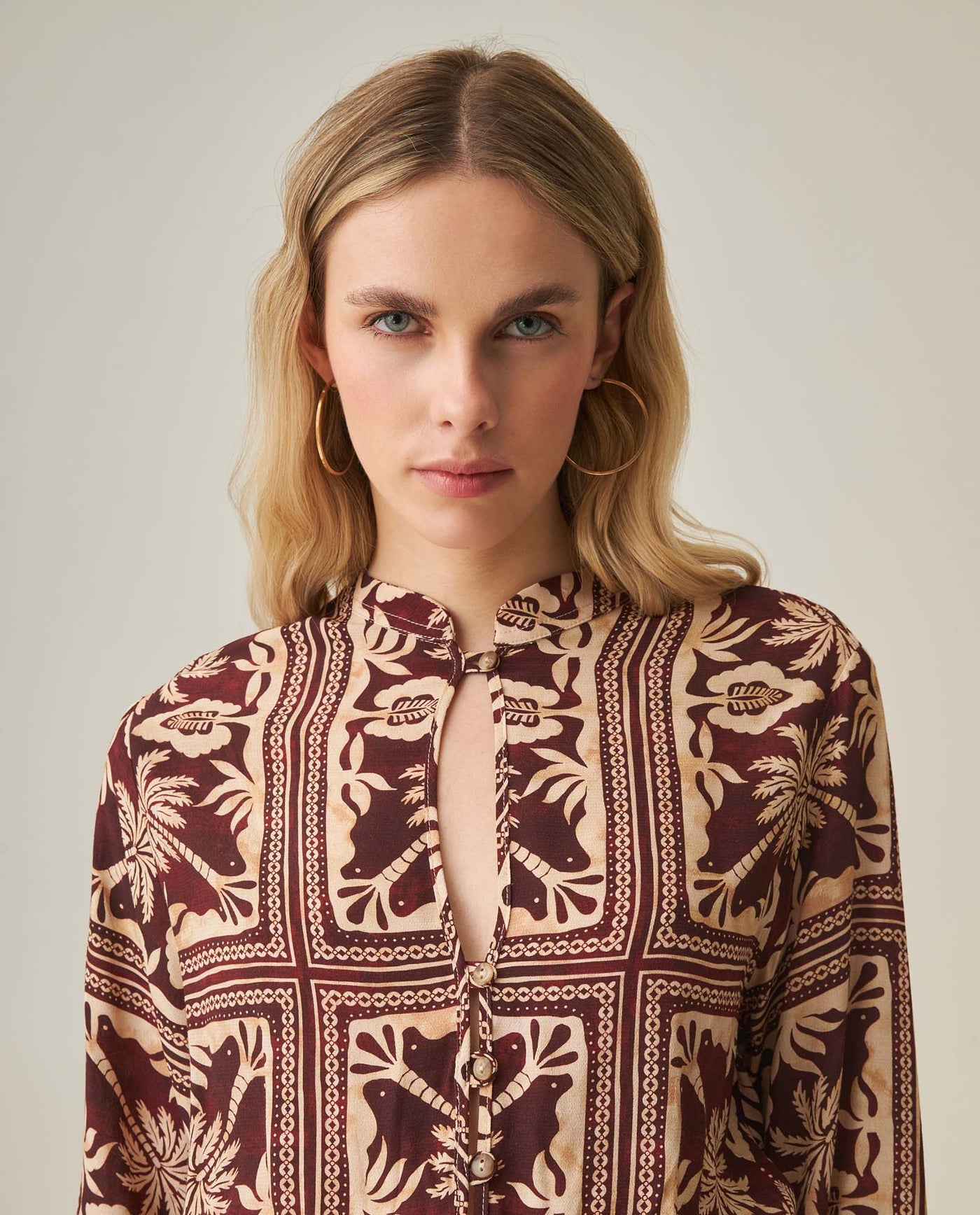 Women´s Printed Dress - Brown 63_772H002_CAF191321_5