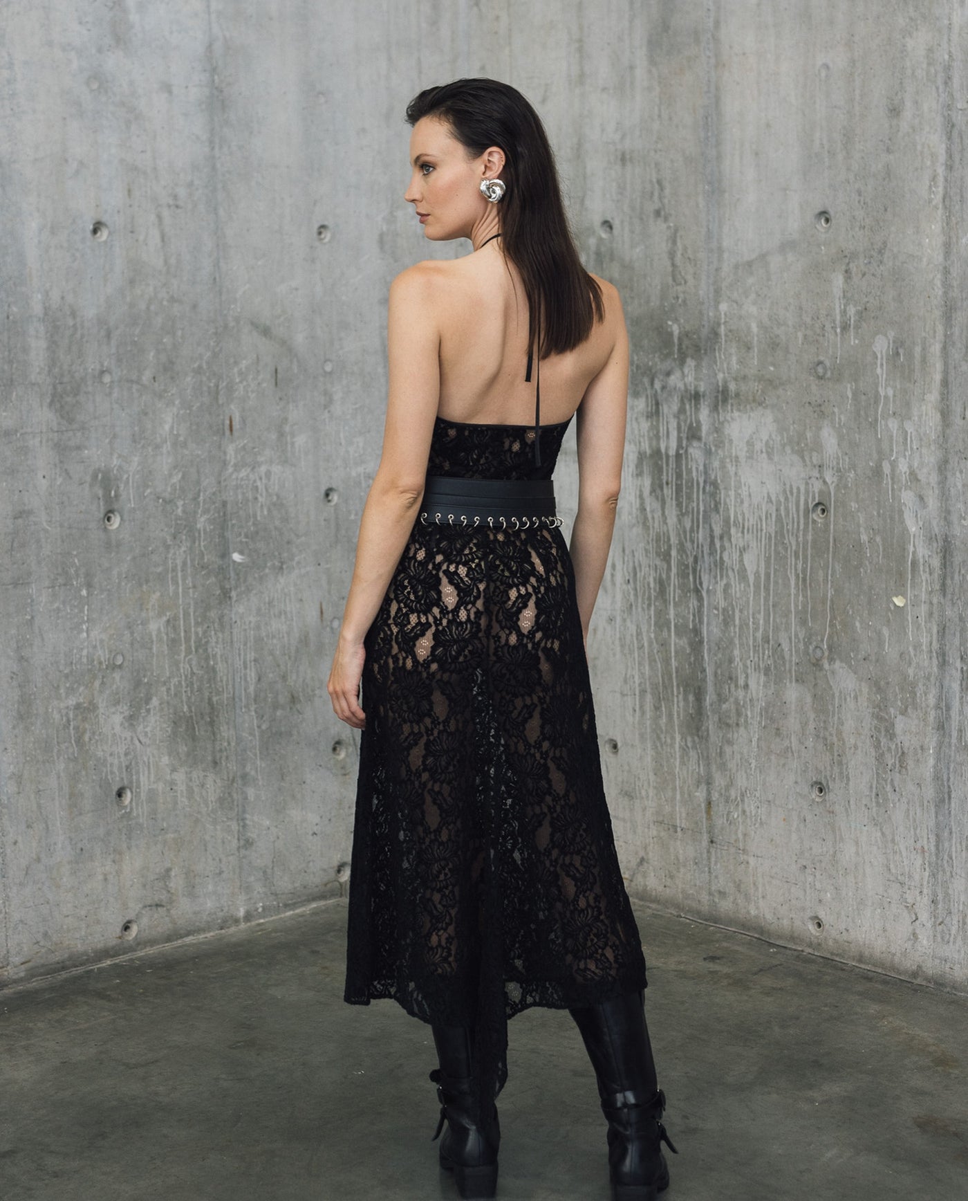 Womens Halter Neck Dress - Special Collection - Black 63_774H500_NEG194007_7