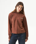 Women's Contrast Heart Embroidered Hooded Sweatshirt in Polyester Stretch Blend Festive