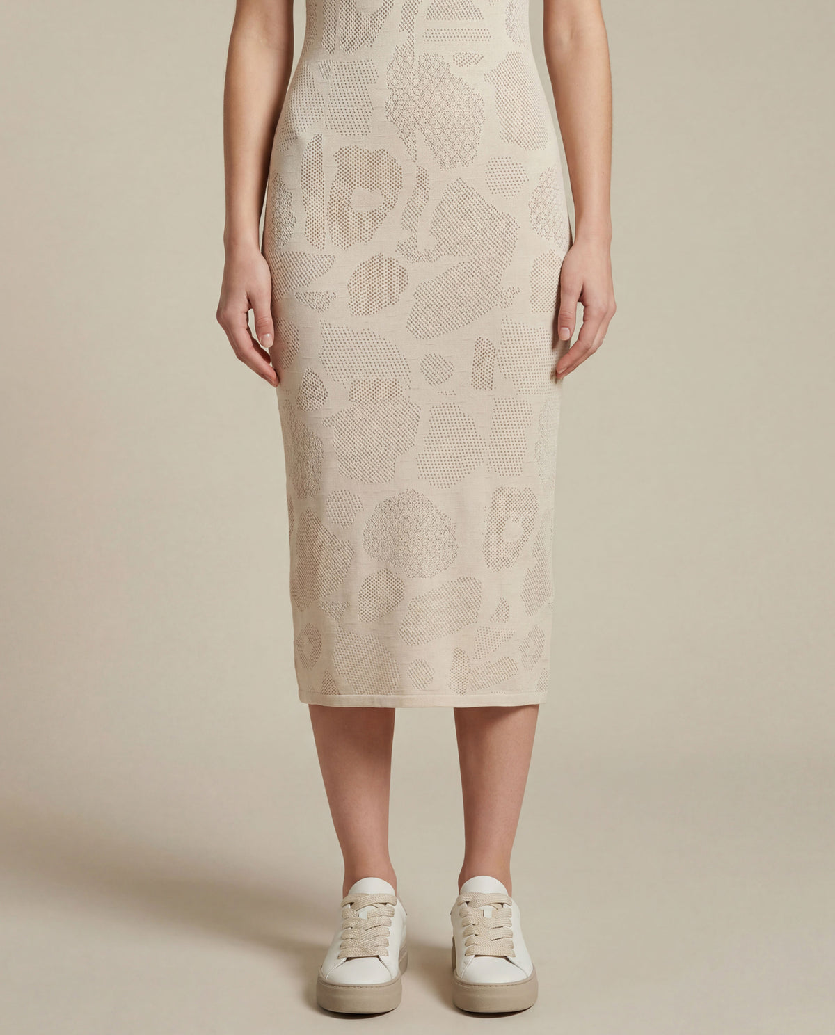 Women´s Jacquard Midi Dress | Chevignon USA | 792H006 - Raw 63_792H006_CRU110701_0
