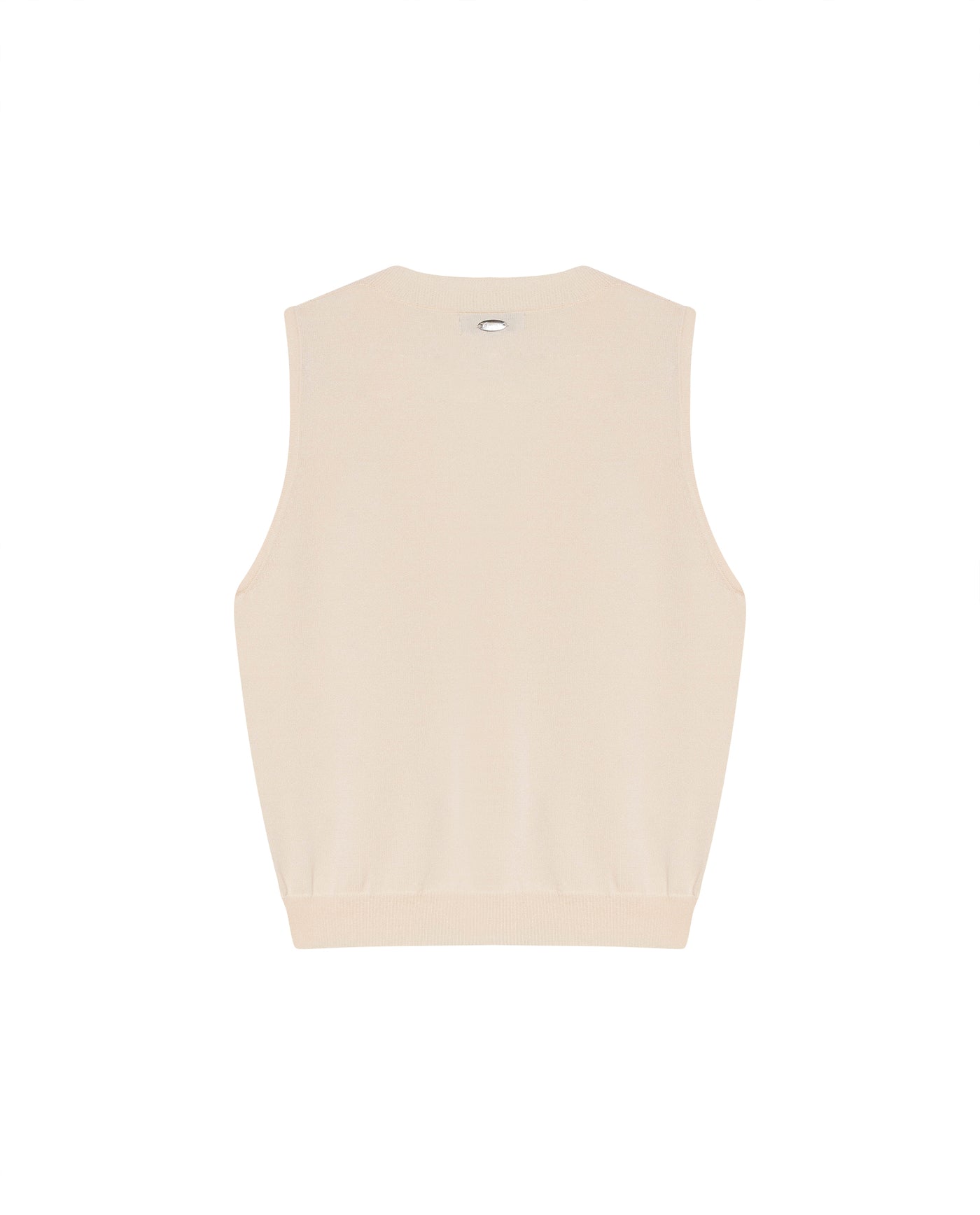 Women's Metal Stud Boho Perforated Knit Vest in Viscose-Polyamide Blend - 5