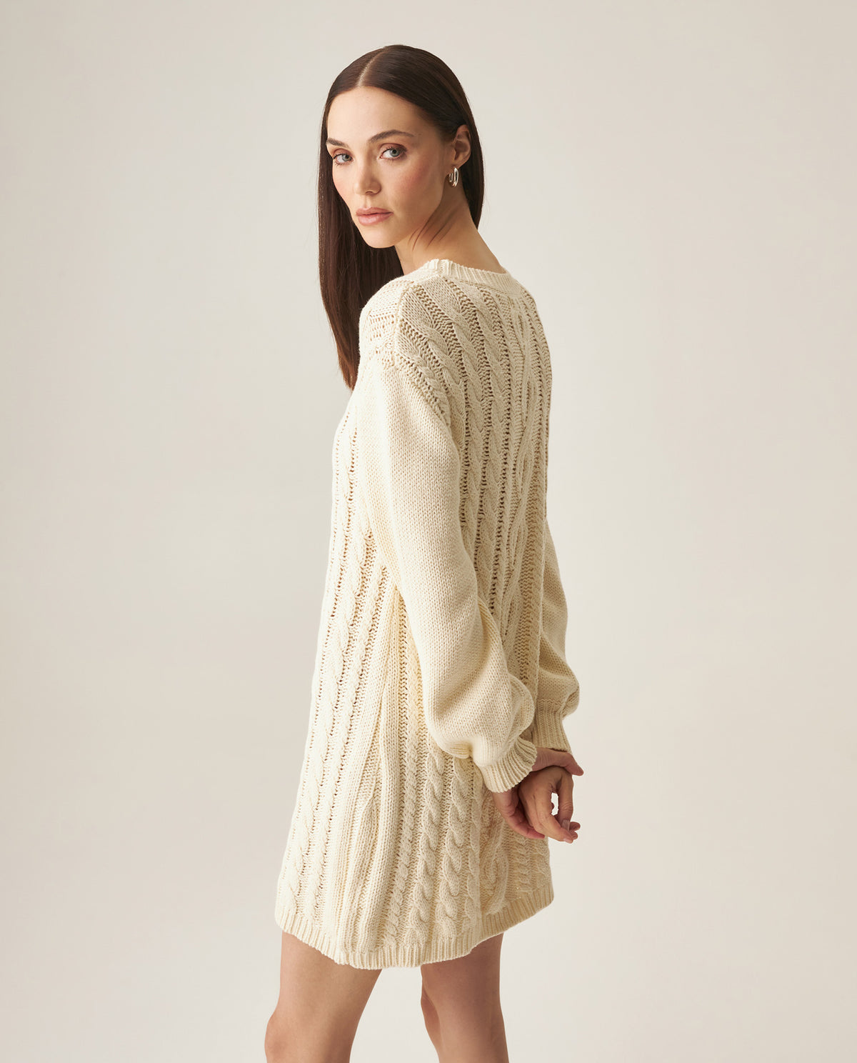 Women´s Cable Knit Dress - Raw 63_799H000_CRU110103_6