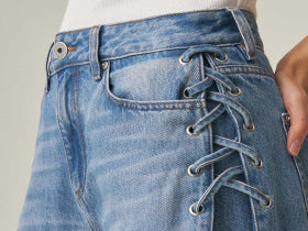 Women's Wide Leg Jeans - Blue