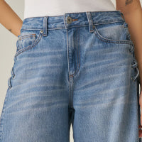 Women's Wide Leg Jeans - Blue