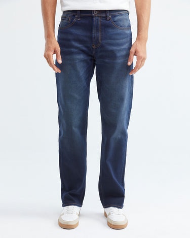 RELAXED FIT HIGH-RISE JEANS IN DARK WASH