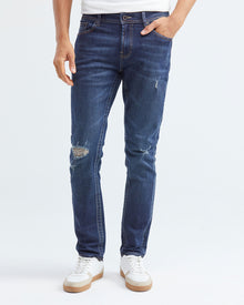 SLIM FIT MID-RISE JEANS IN DARK WASH SL0016